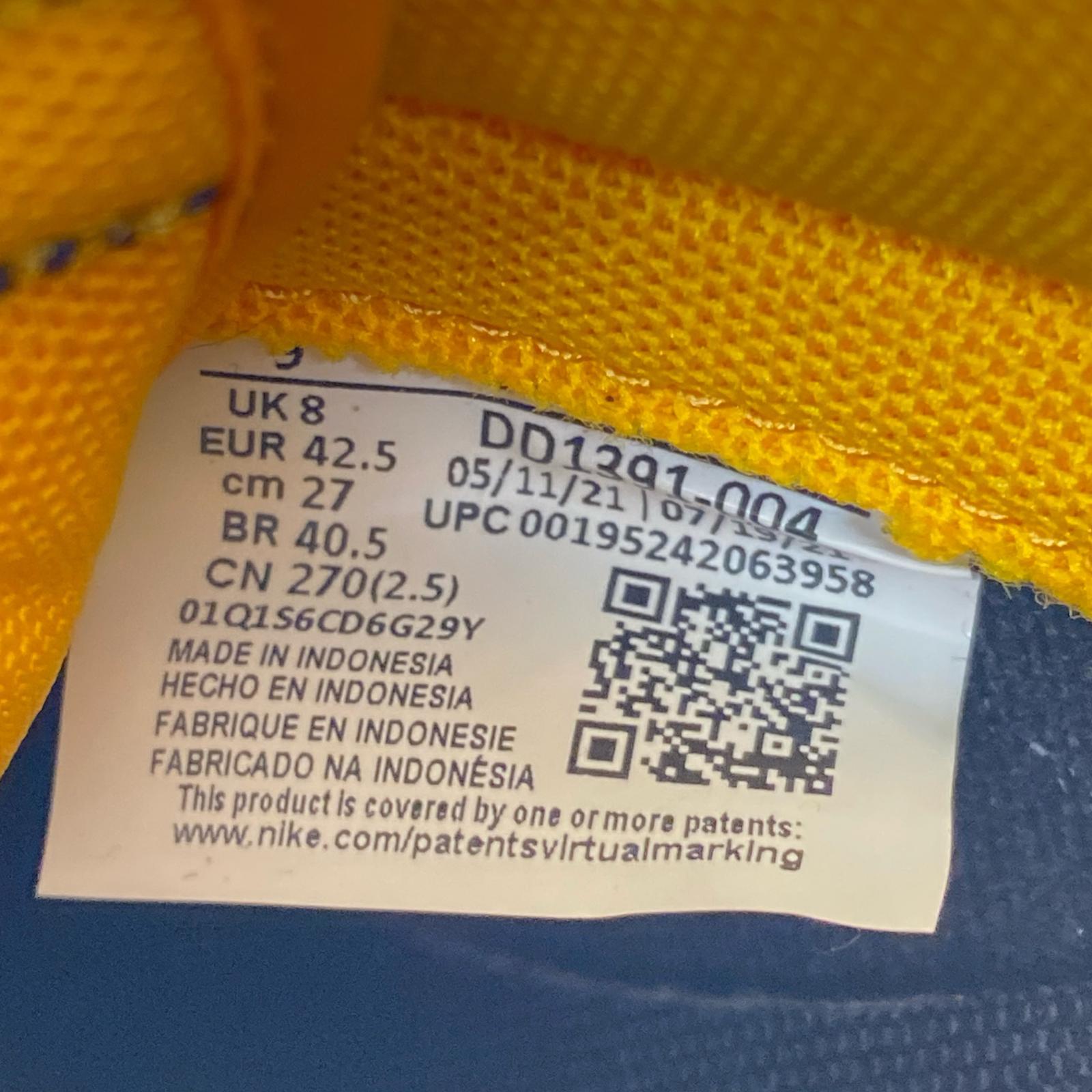 スニーカー NIKE DUNK LOW Blue Jay and University Gold DD1391-402 (27) 27cm (US9 UK8 1/2 EU44)