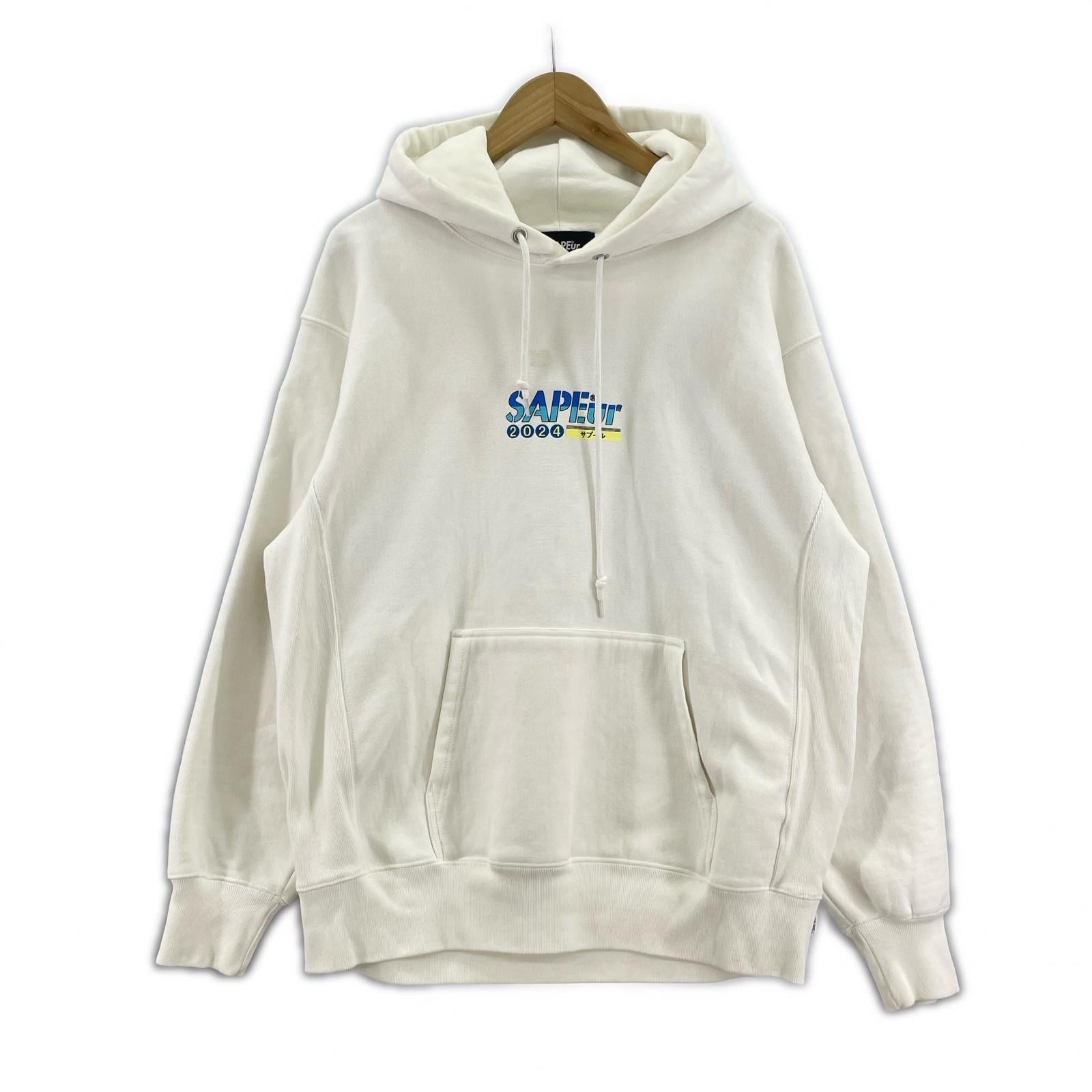 パーカー SAPeur divne dragon head hoodie 白 (L) L ホワイト