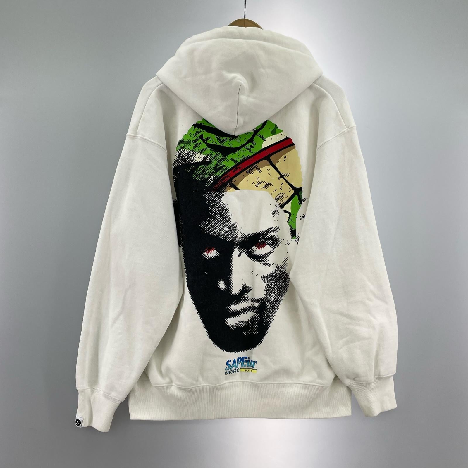 パーカー SAPeur divne dragon head hoodie 白 (L) L ホワイト