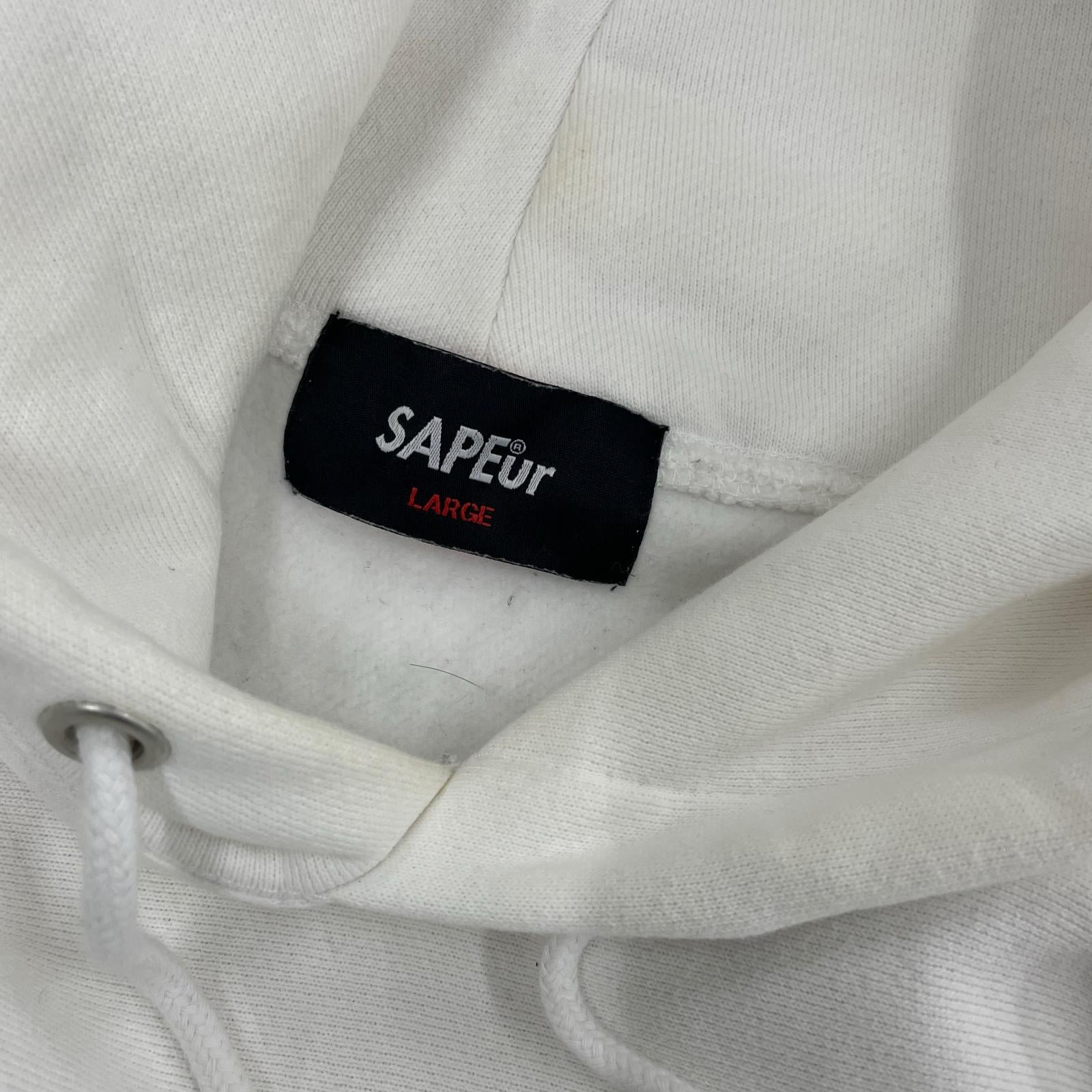 パーカー SAPeur divne dragon head hoodie 白 (L) L ホワイト
