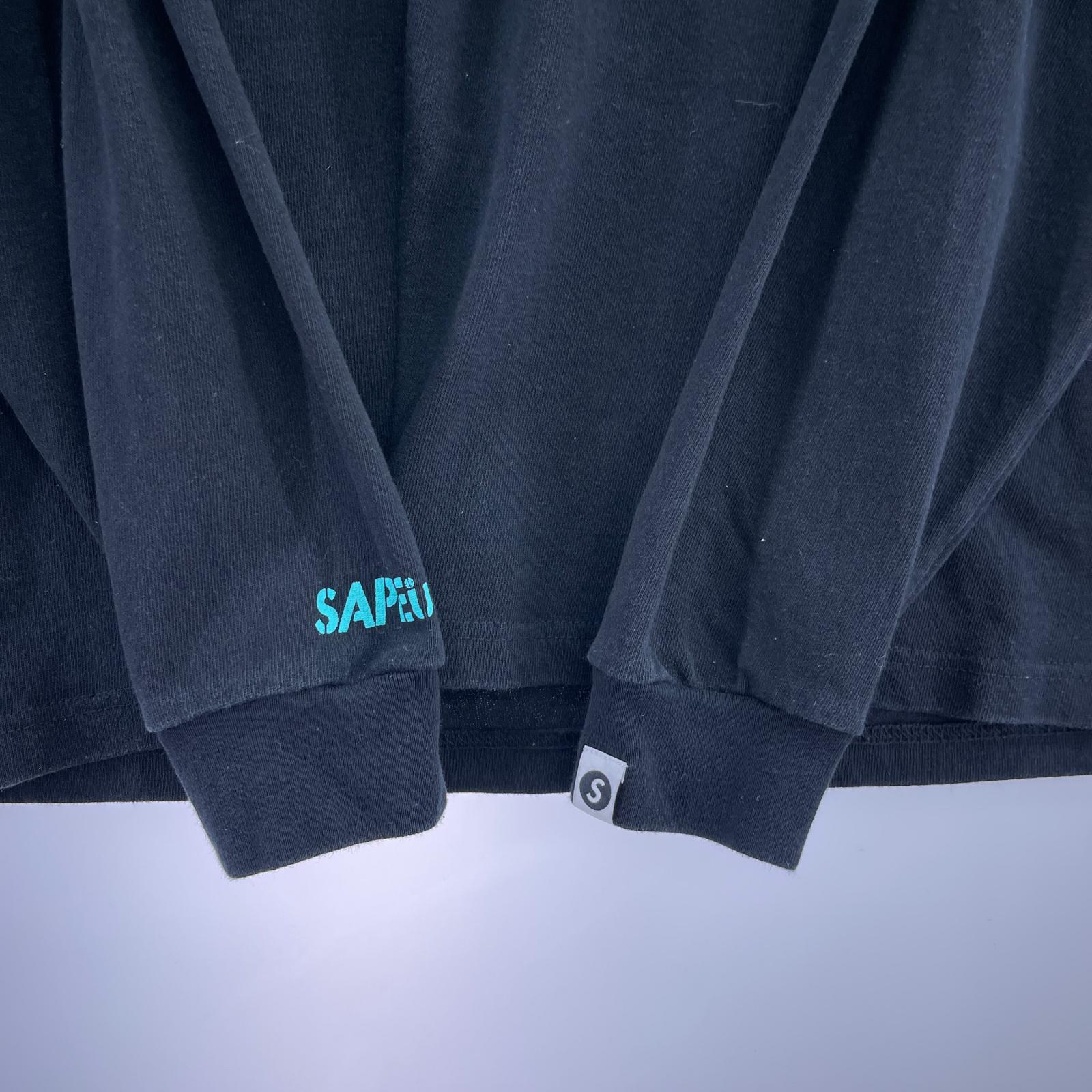 スウェット SAPeur×CHERISH＆Co. CREWNECK SWEAT 黒 (M) M ブラック