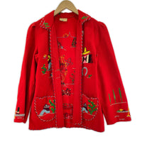 ジャケット 50~60s LOPEZ メキシカンスーベニアジャケット レッド