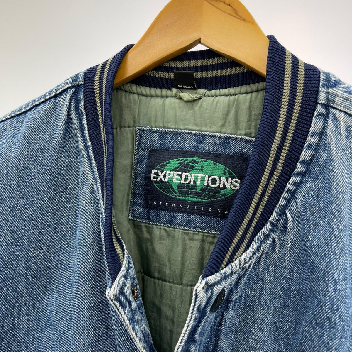 デニムジャケット 90s EXPEDITIONS ﾃﾞﾆﾑ切替ｽﾀｼﾞｬﾝ L