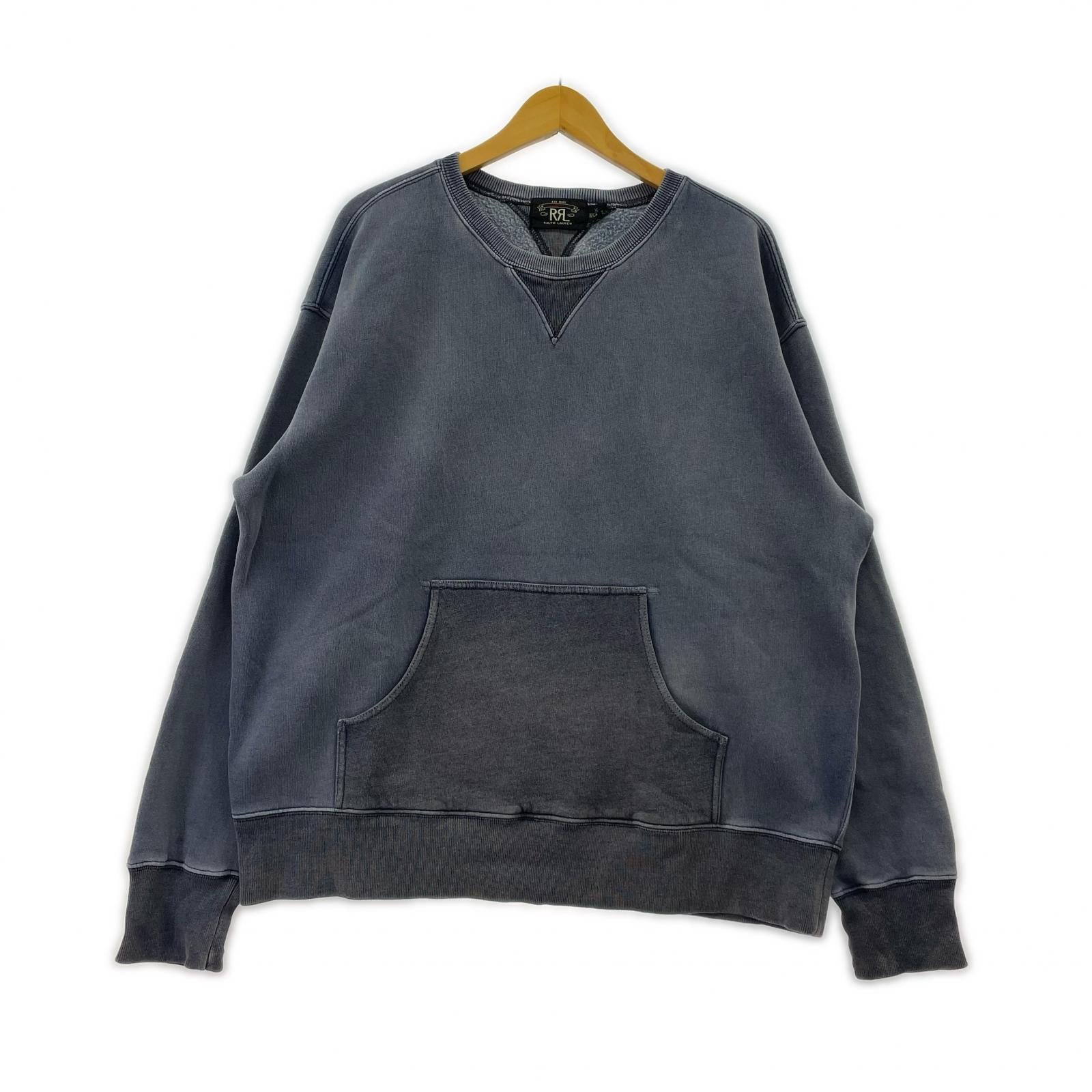 スウェット 両V ガーメントダイ ポケ付きスウェット XL NVY