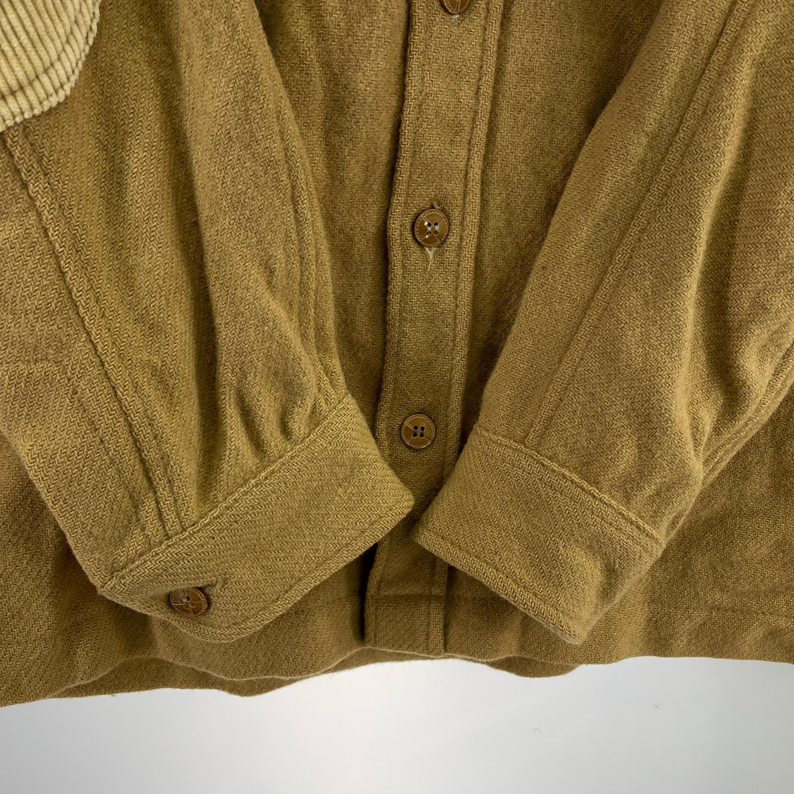 長袖シャツ LOBO by PENDLETON 70s ウールシャツ ボードシャツ キャメル (L) L
