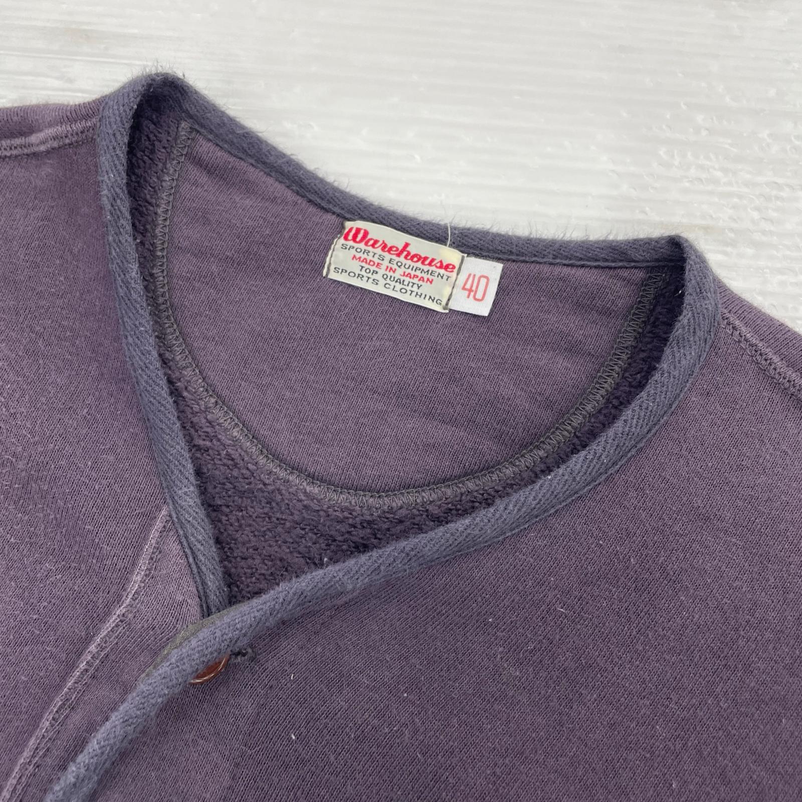 スウェット WAREHOUSE スウェットカーディガン 紺 (40) 40 ネイビー