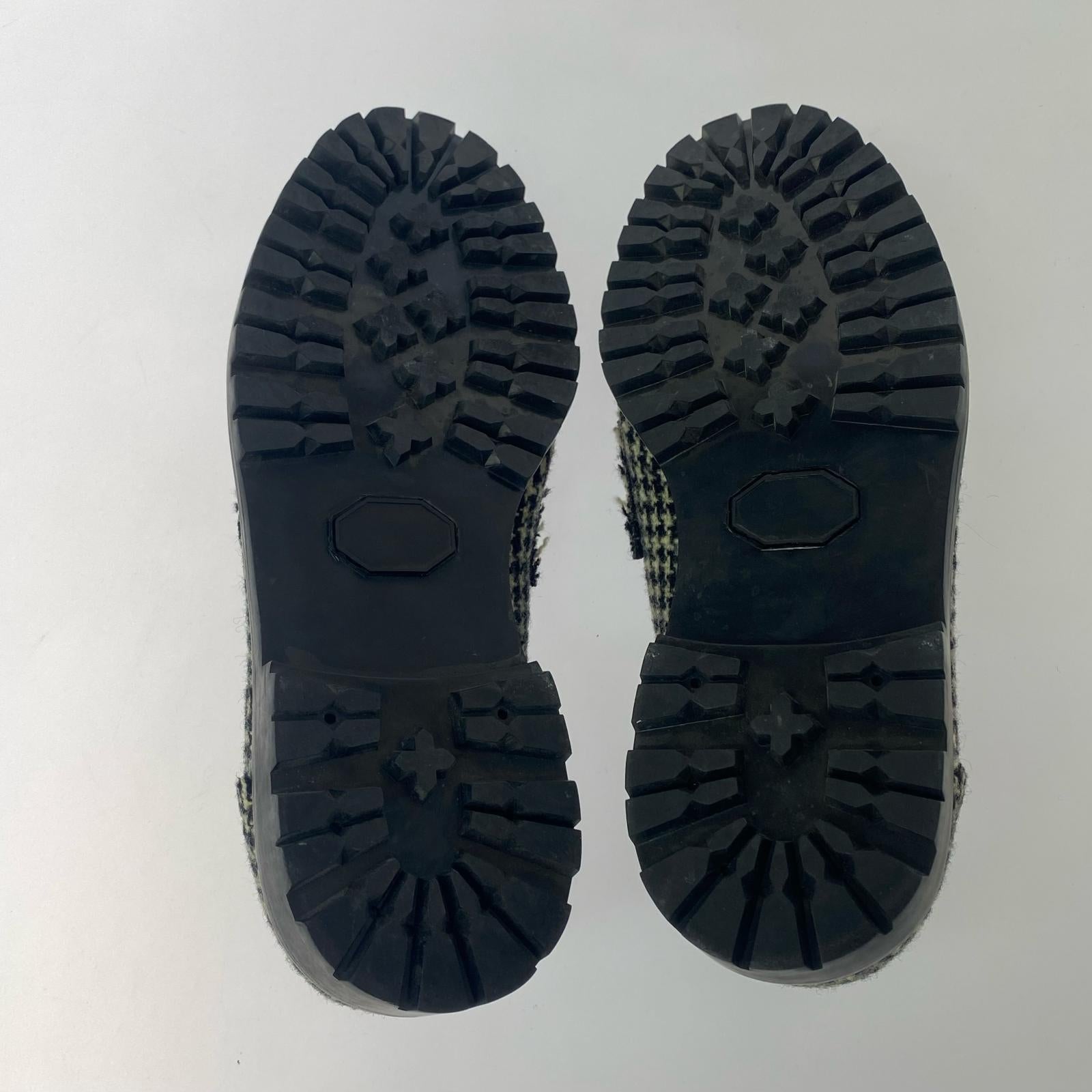 シューズ HOMME PLUS 千鳥 ツイード ローファー 25 25cm (US7 UK6 1/2 EU40)
