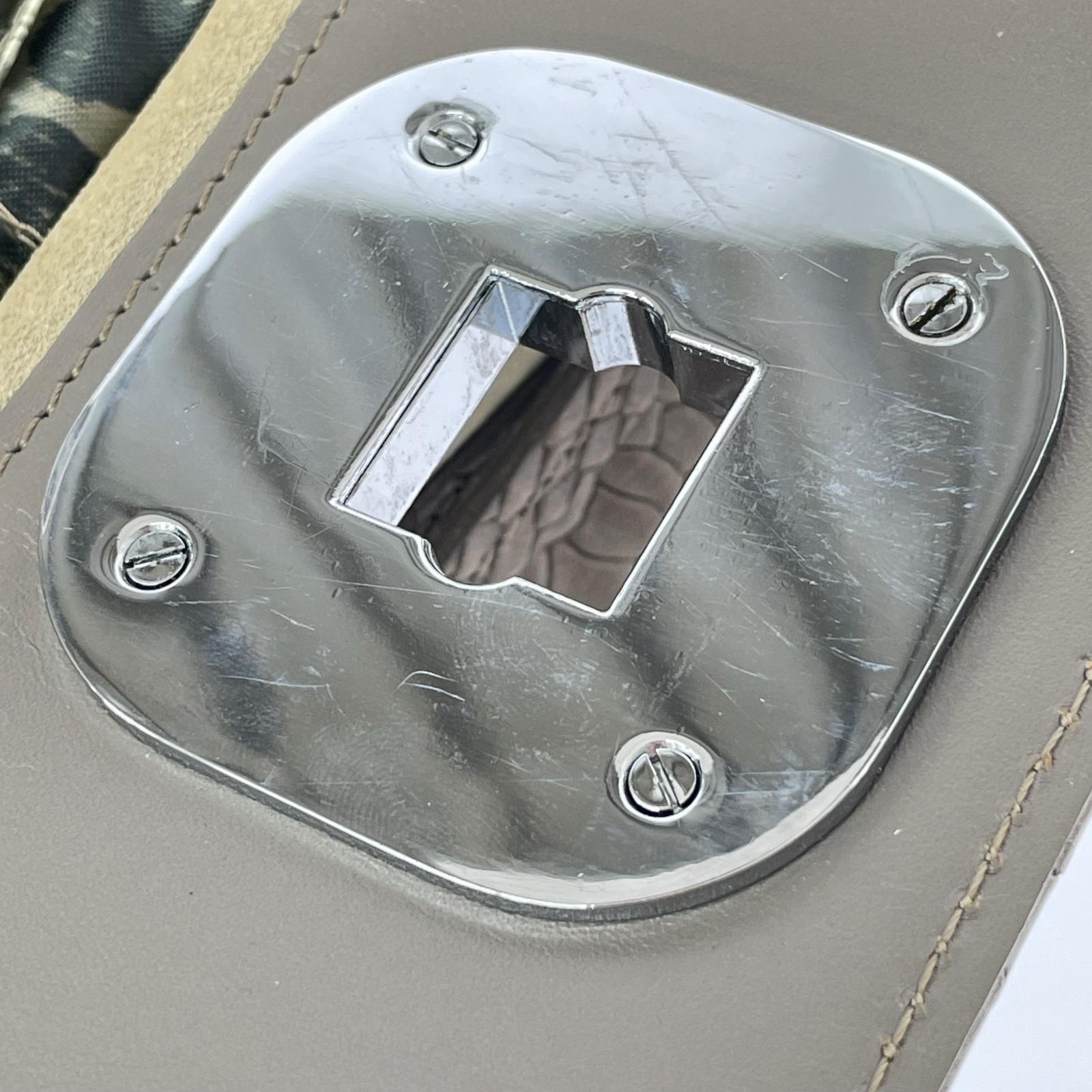 ショルダーバッグ パイソン型押し　グレー　2WAY グレー