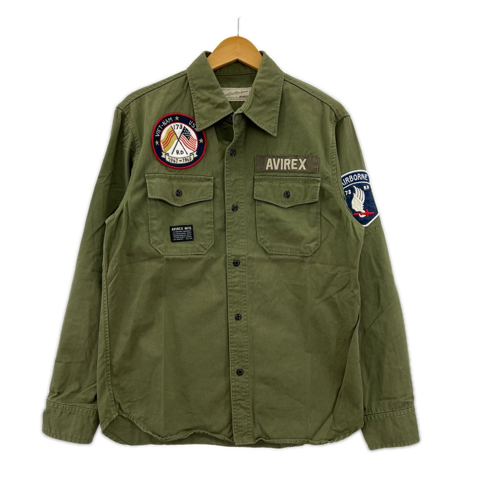 長袖シャツ AVIREX ｽｰﾍﾞﾆｱｼｬﾂ ｵﾘｰﾌﾞ 6165135 (M) M グリーン