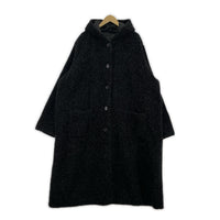 ジャケット ALL AMERICAN COMFORT フリースロングコートBK ブラック