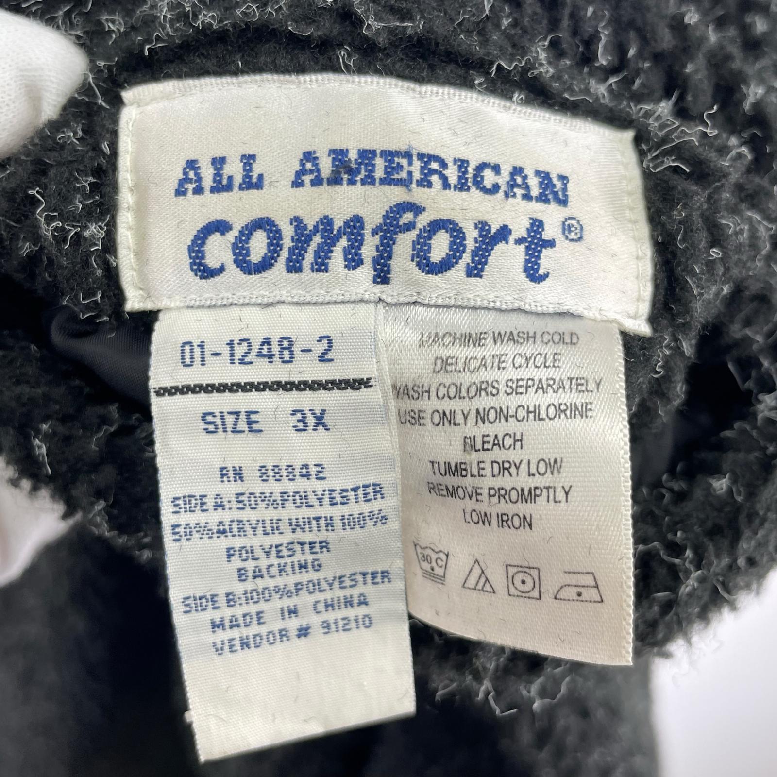 ジャケット ALL AMERICAN COMFORT フリースロングコートBK ブラック