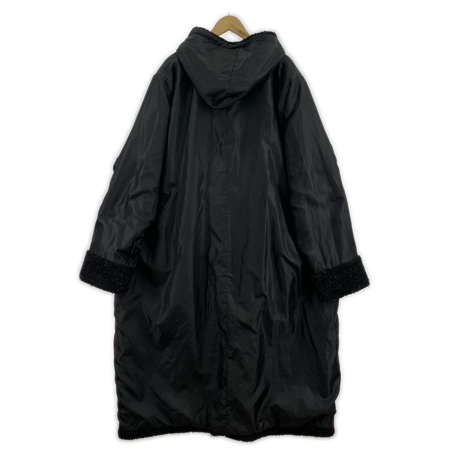 ジャケット ALL AMERICAN COMFORT フリースロングコートBK ブラック