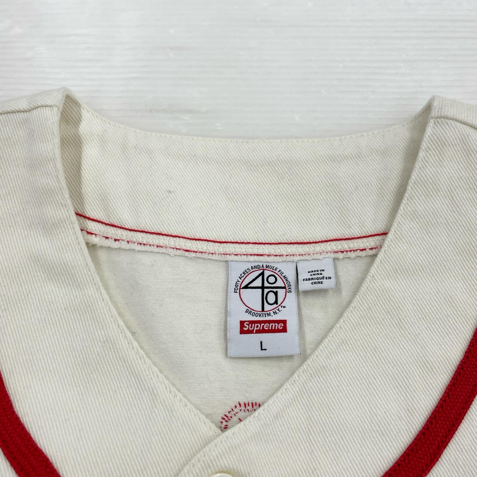 半袖シャツ ｘ40 ACRES Twill Baseball Jersey L ホワイト
