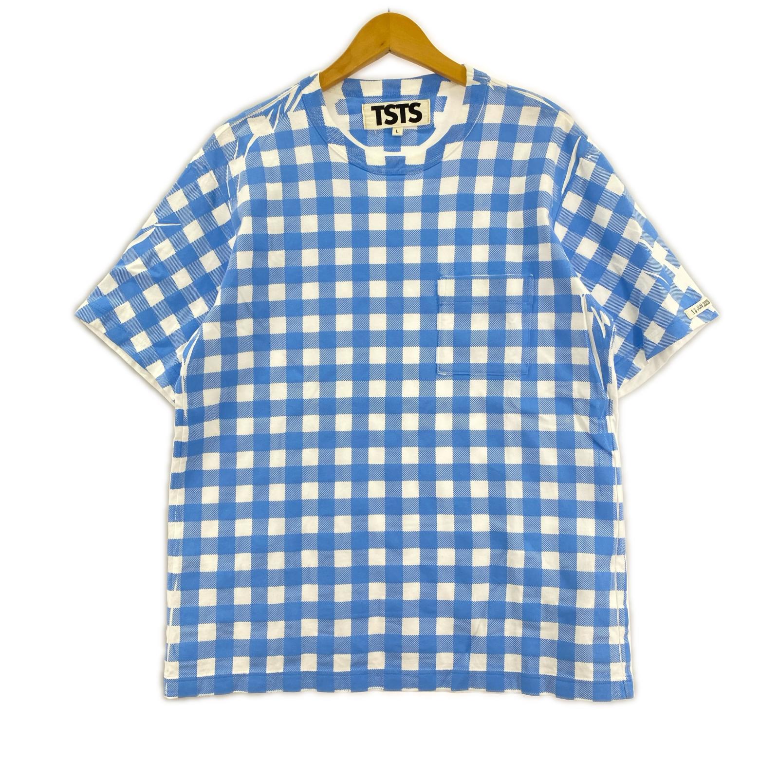 半袖Ｔシャツ TSTS チェック ブルー (L) L ブルー