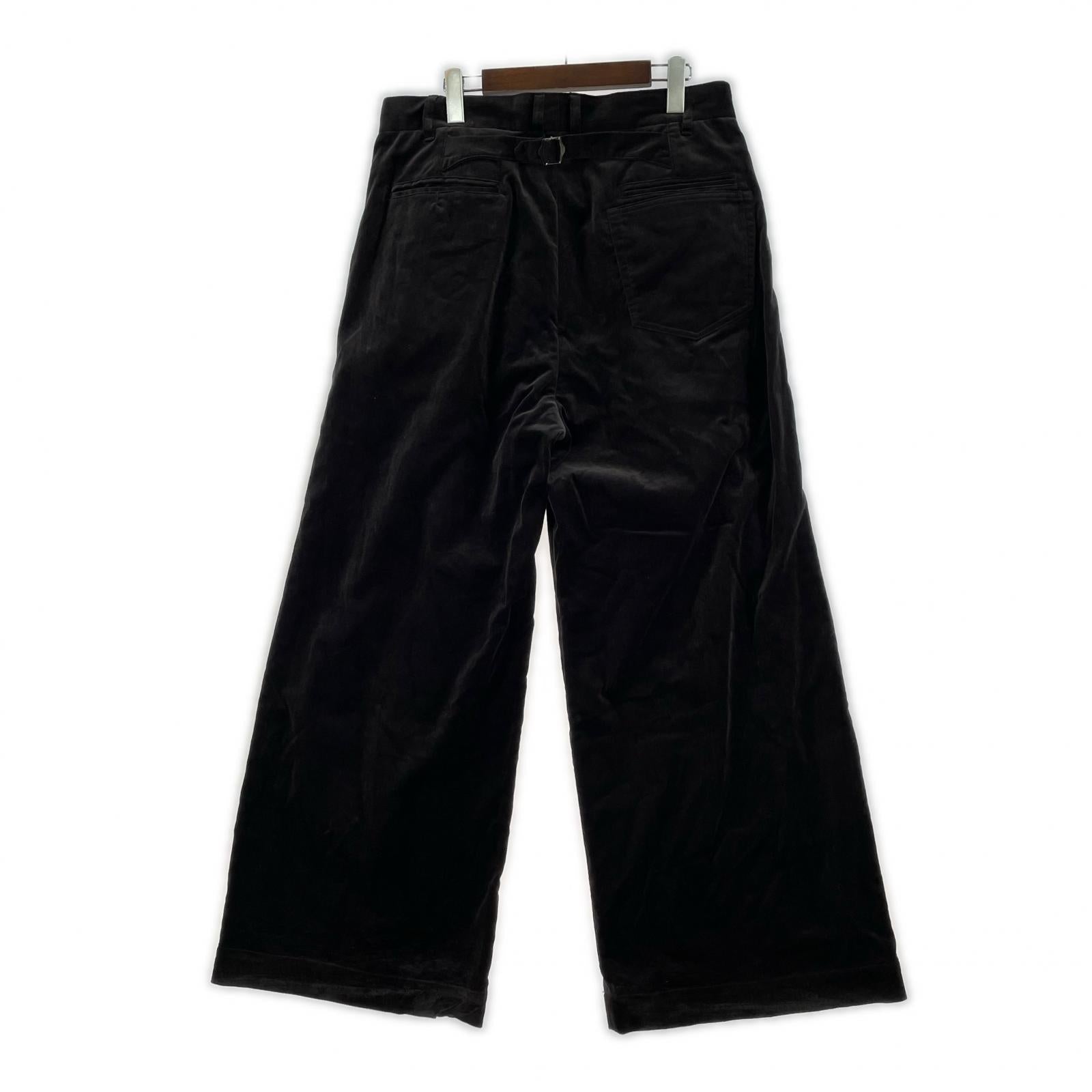 パンツ 25AW "D"Buckle Super Wide Velor Pants ブラウン