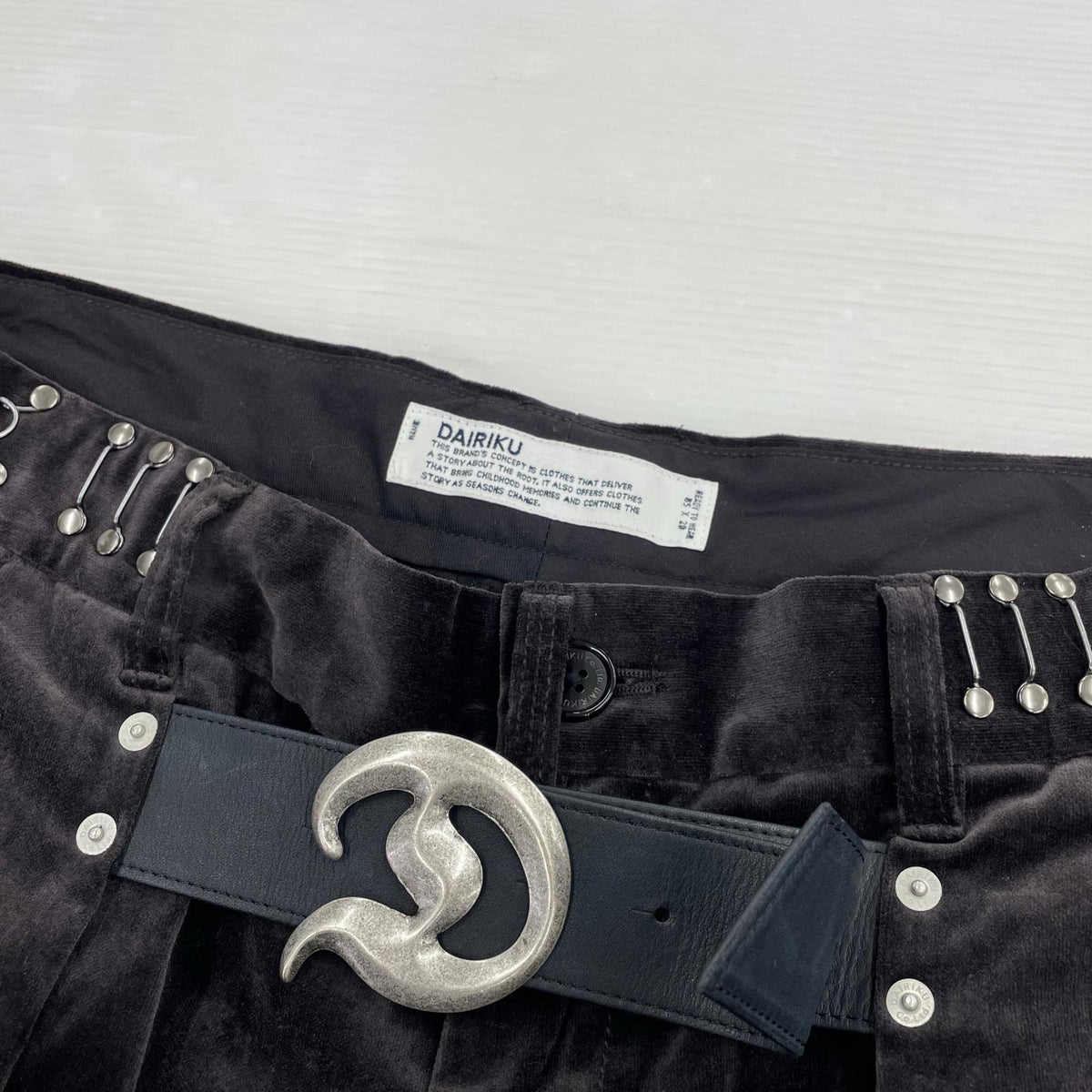 パンツ 25AW "D"Buckle Super Wide Velor Pants ブラウン