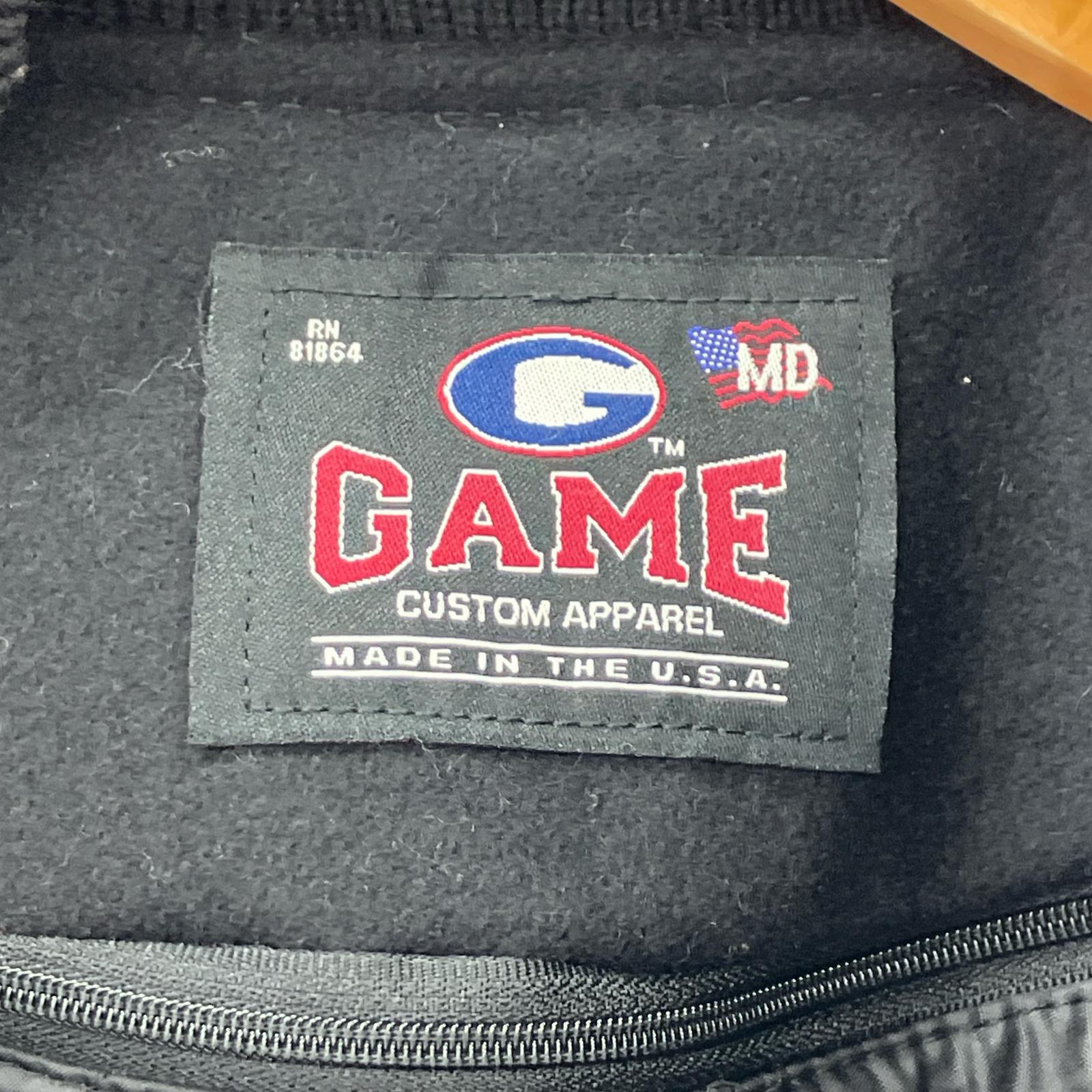 ジャケット GAME CUSTOM APPAREL ウールスタジャン 黒 M ブラック