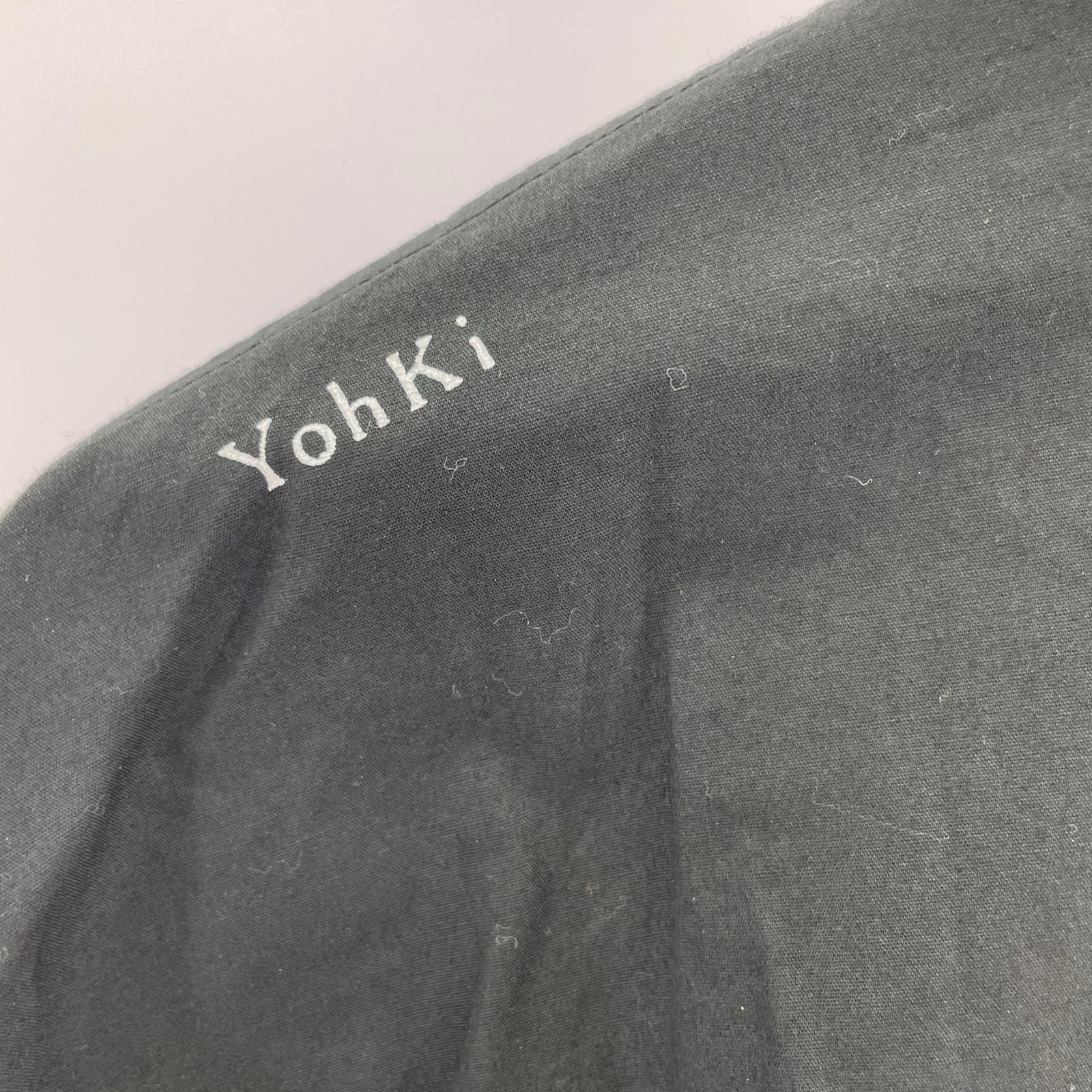 長袖シャツ YohKi/変形stand collar shirt ブラック
