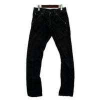 デニムパンツ 00s ENGINEERED JEANS 裾ジップ＆ダメージ加工 立体裁断 28 ブラック