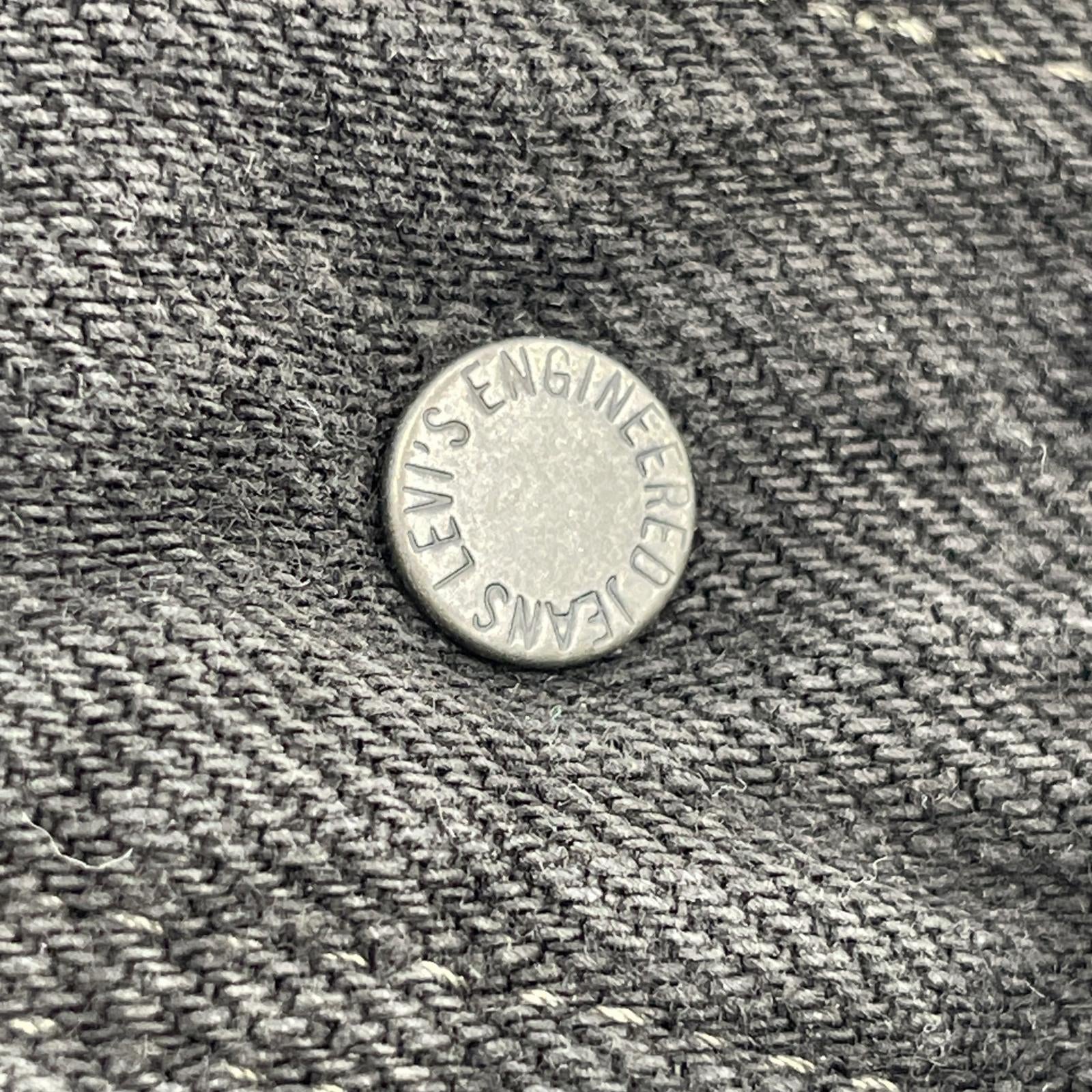 デニムパンツ 00s ENGINEERED JEANS 裾ジップ＆ダメージ加工 立体裁断 28 ブラック