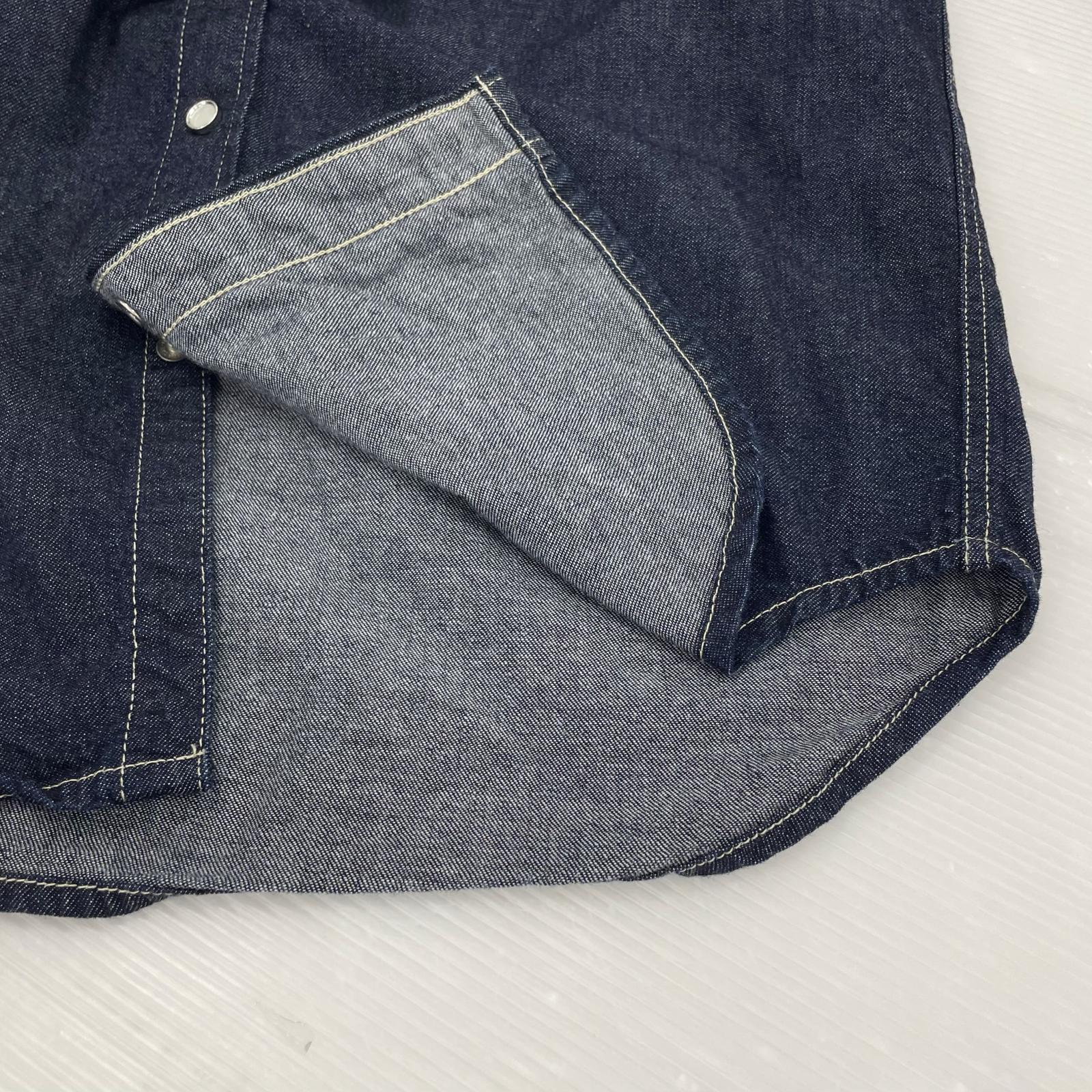 長袖シャツ TBC JEANS ウエスタンデニムシャツ　紺