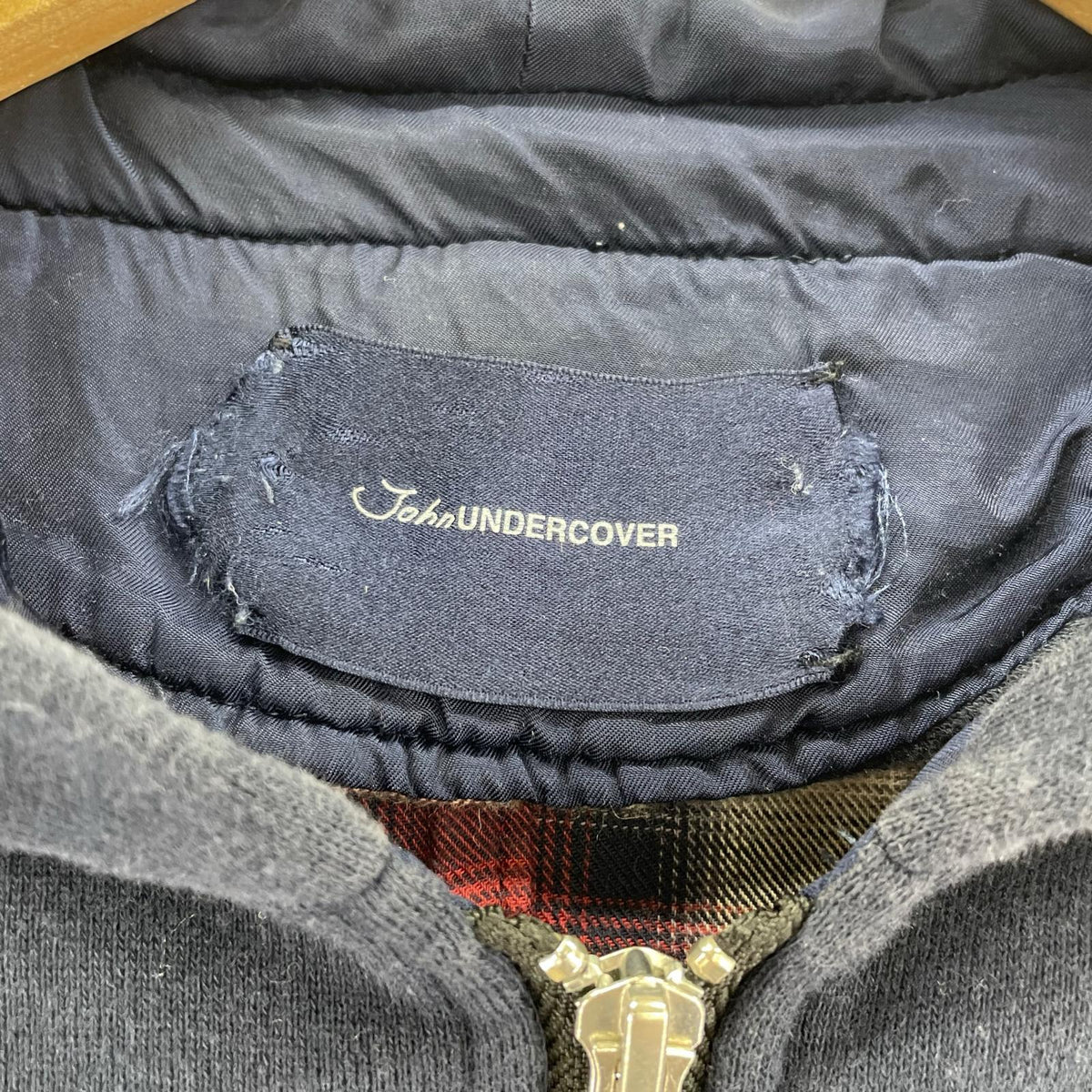 ジャケット JohnUNDERCOVER ｵﾝﾌﾞﾚｯﾁｪｯｸｶﾞｳﾝ×ｼﾞｯﾌﾟﾊﾟｰｶｰ ﾄﾞｯｷﾝｸﾞｼﾞｬｹｯﾄ 2 赤系×ﾈｲﾋﾞｰ 2