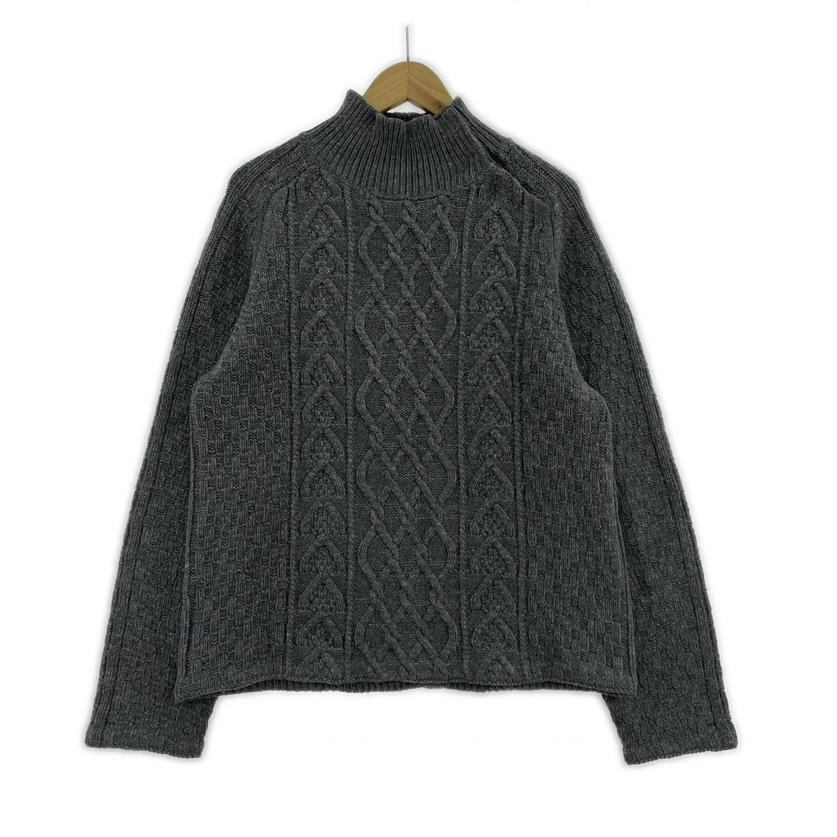 ニット グレー　TRICOT　タートルジップ M グレー