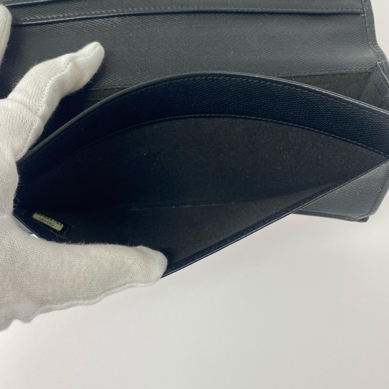 ココボタンロングウォレット BLK