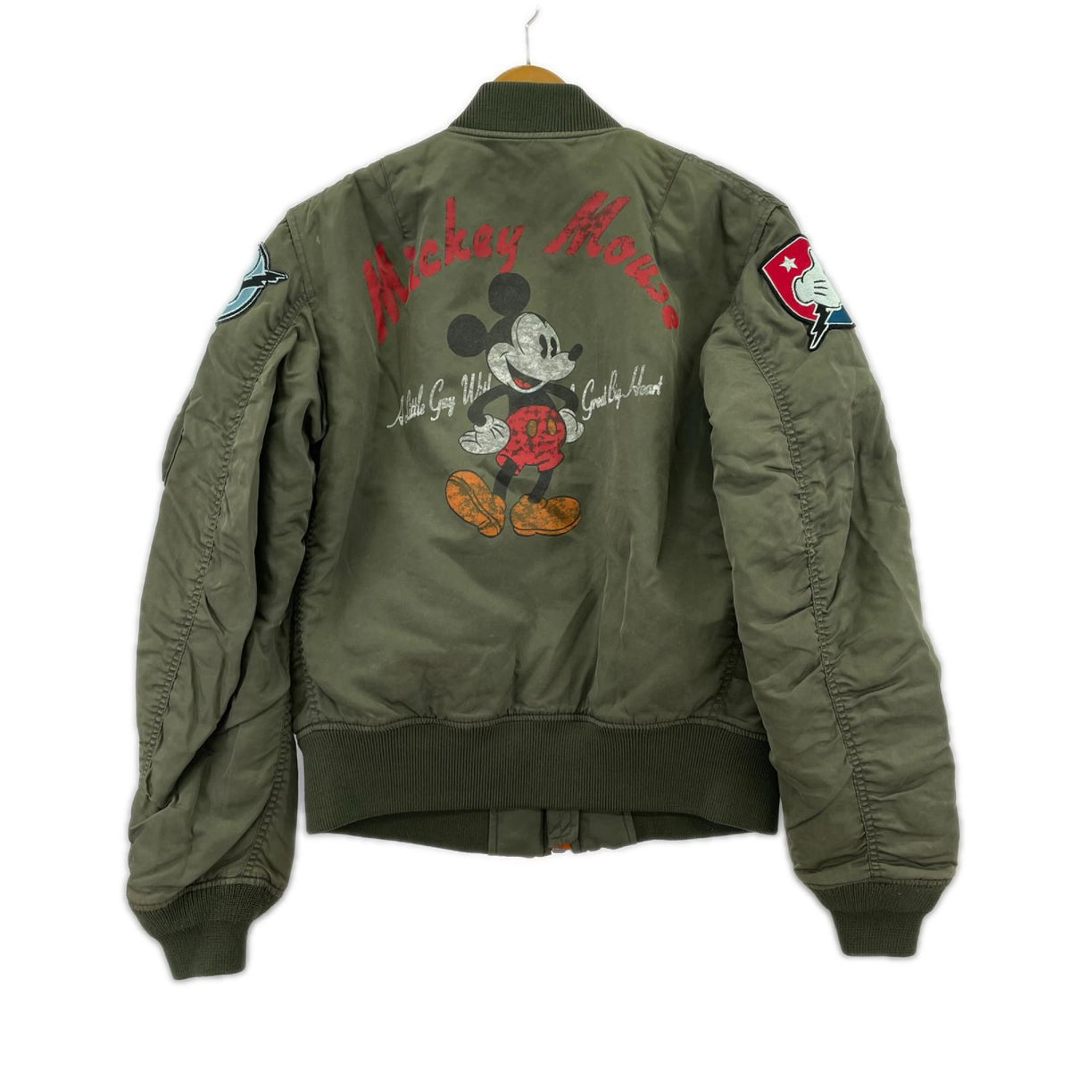 ジャケット Mickey MA-1 S S カーキ