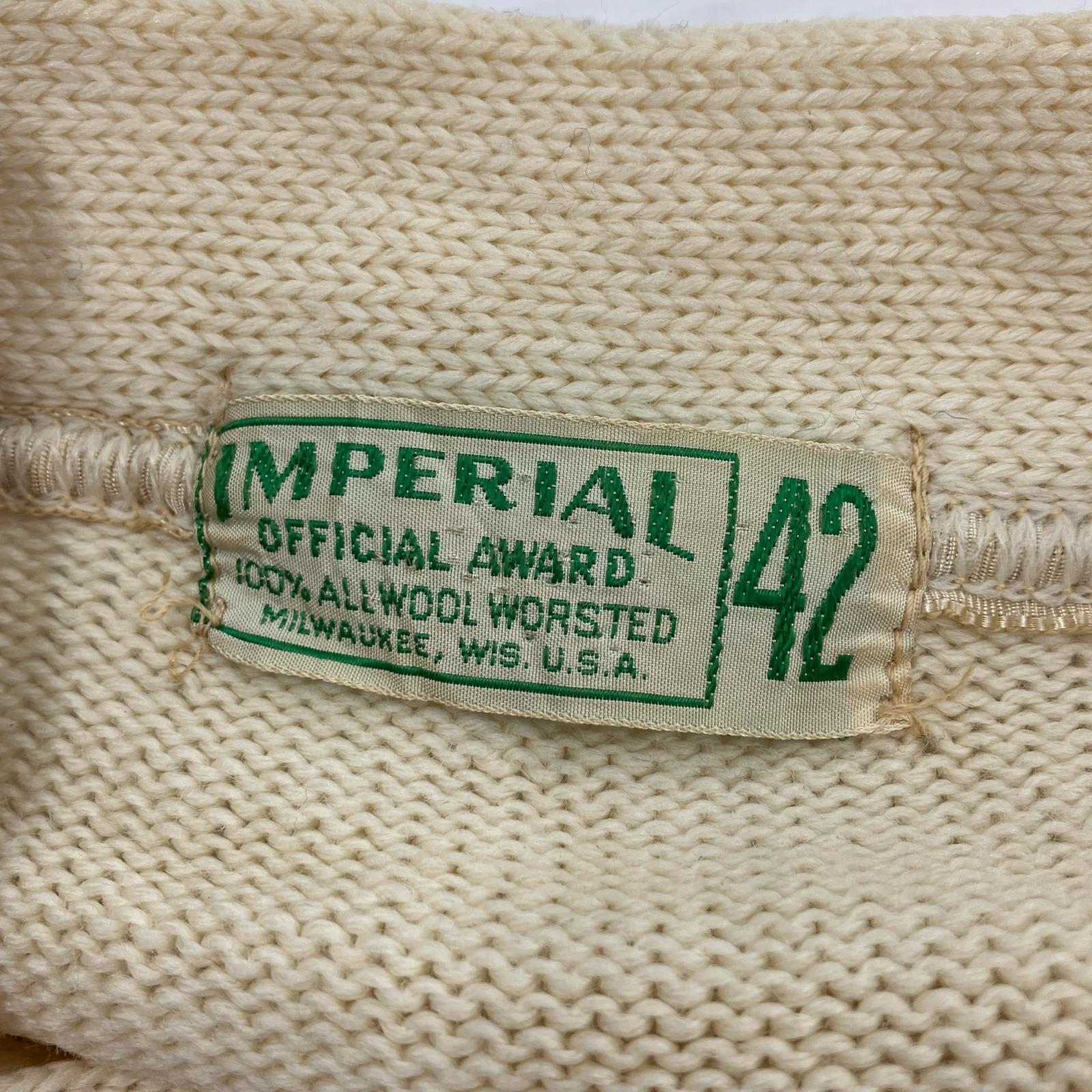 カーディガン IMPERIAL レタードカーディガン　42 42