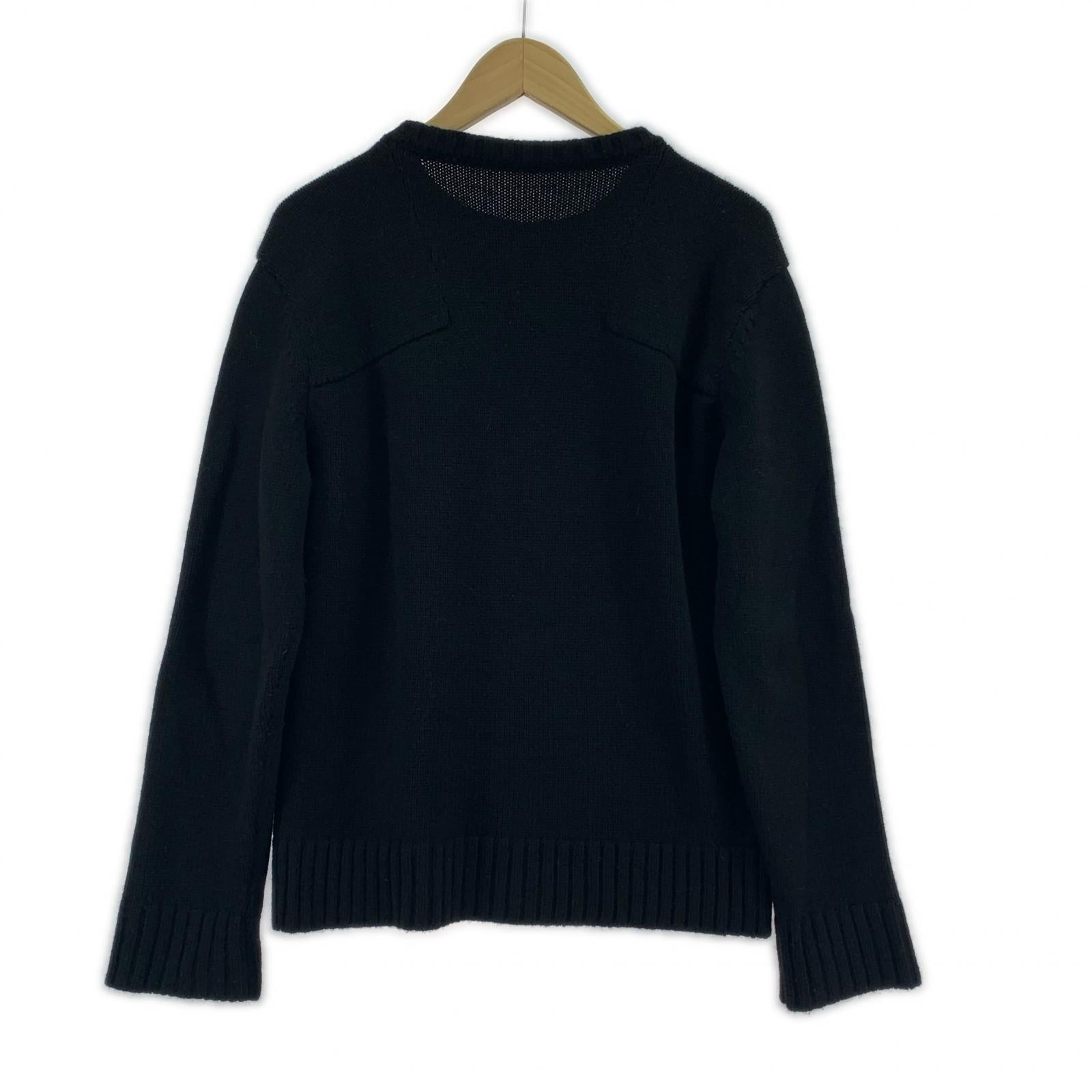 ニット K8.0 hug+ knit ウールカシミヤシルク クルーネックニット ブラック ブラック