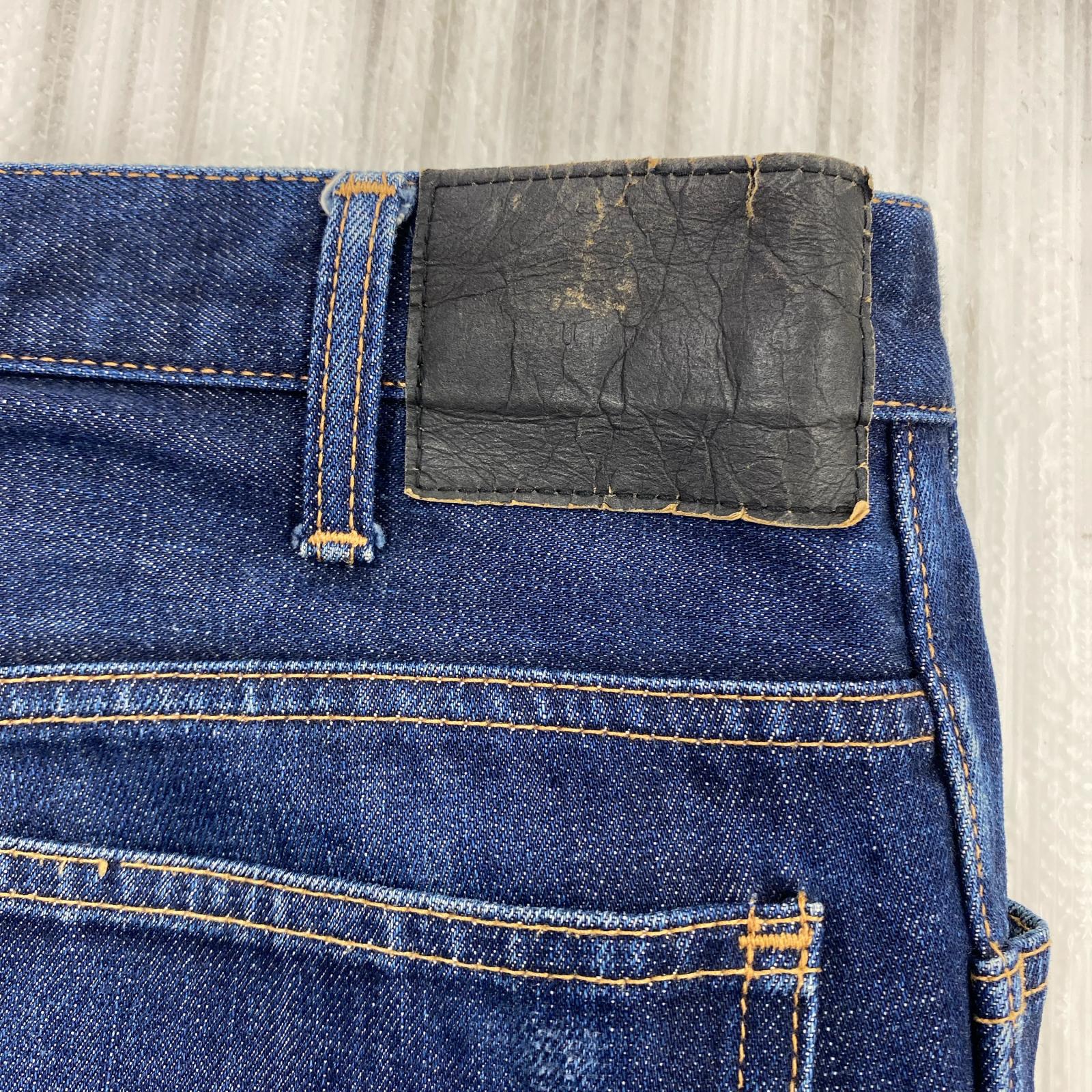 デニムパンツ UNUSED テーパードデニム size2 IDG ネイビー