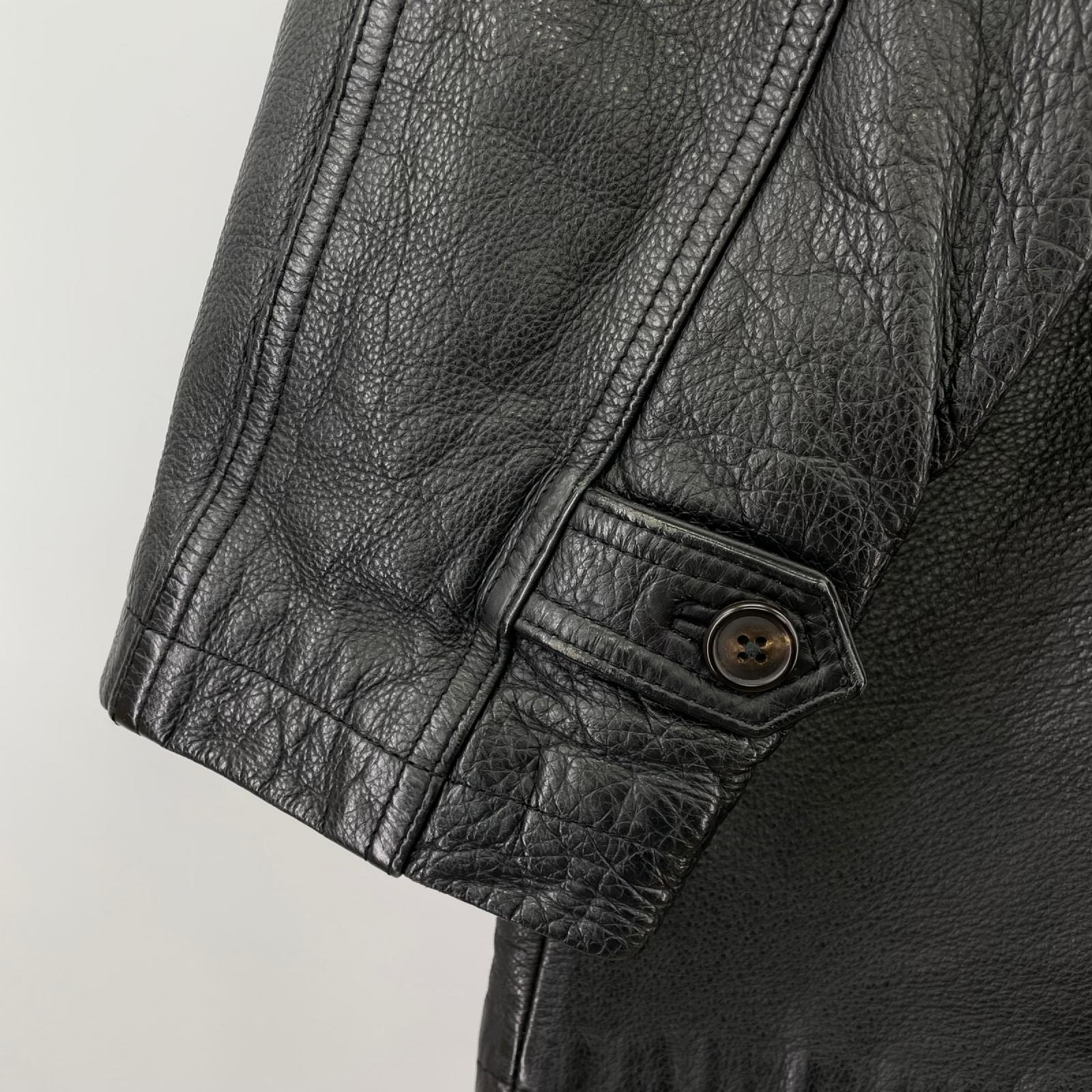 レザージャケット FRESCO 牛革 ｶｰｺｰﾄ 黒 (1) 1 ブラック