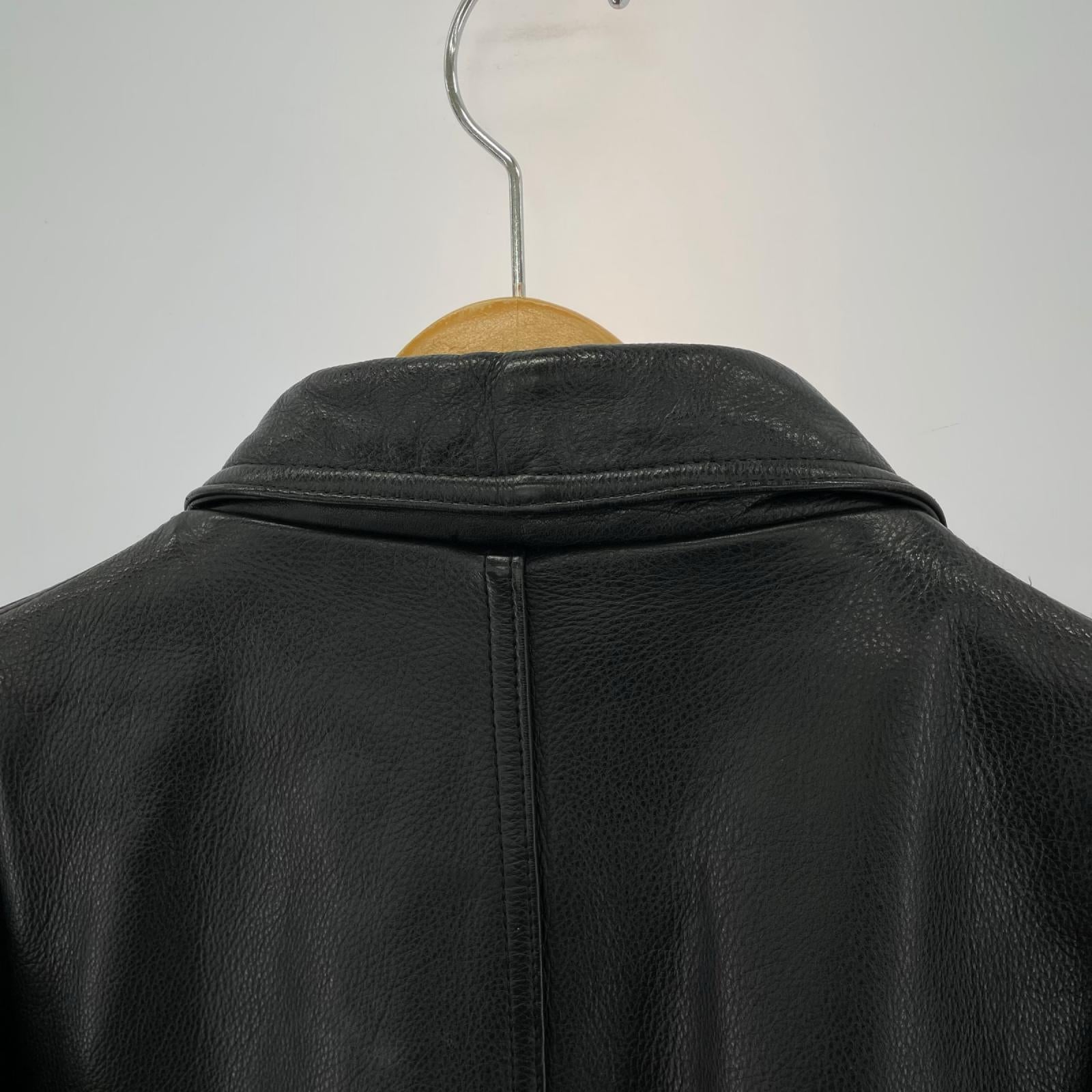レザージャケット FRESCO 牛革 ｶｰｺｰﾄ 黒 (1) 1 ブラック