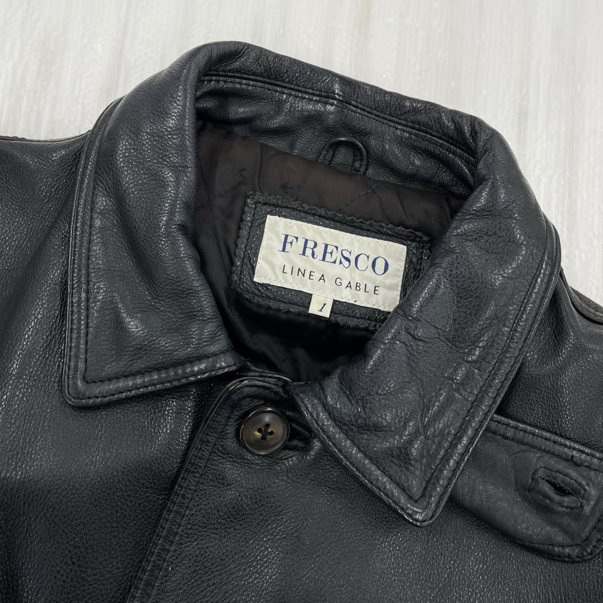 レザージャケット FRESCO 牛革 ｶｰｺｰﾄ 黒 (1) 1 ブラック
