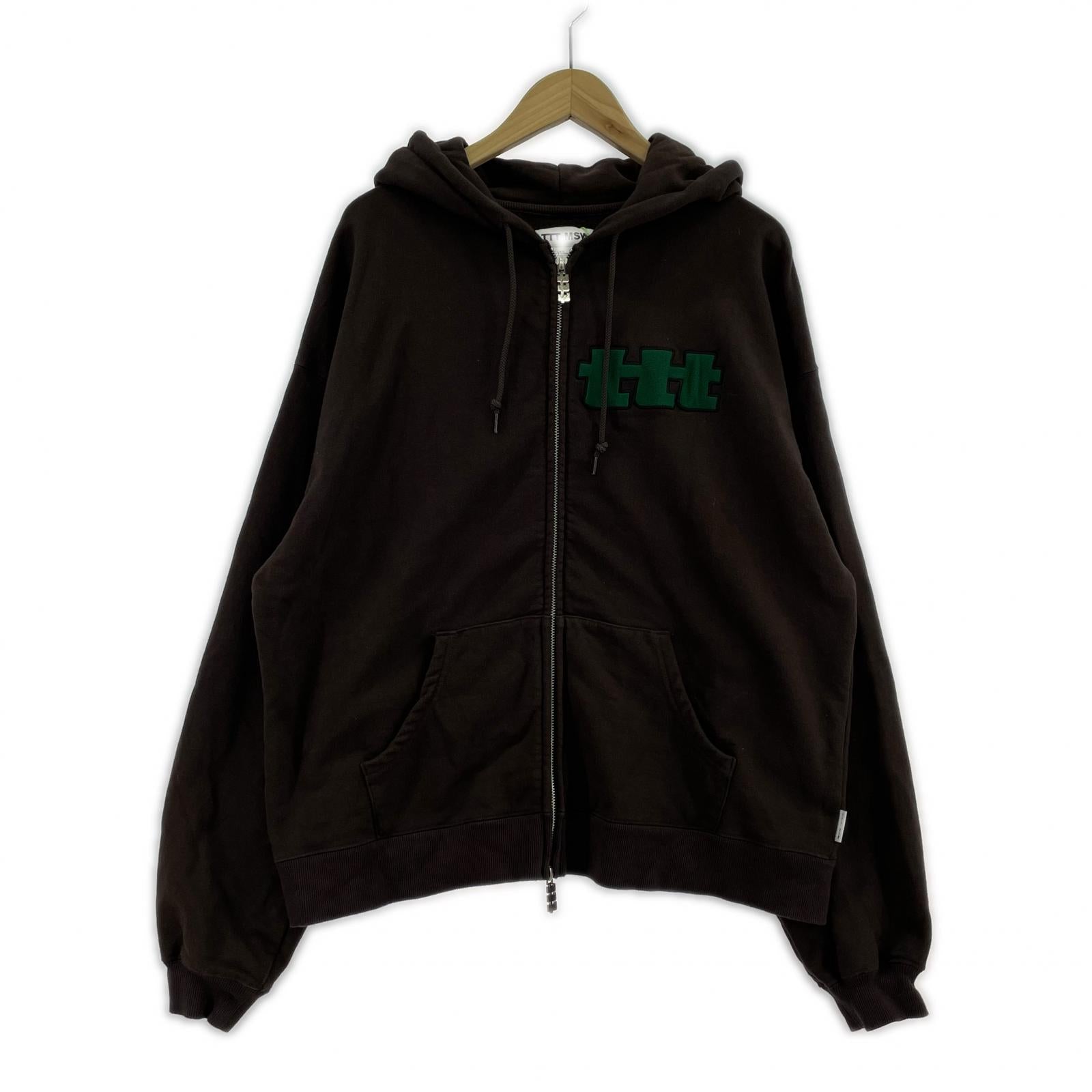 パーカー 2025SS Logo Zipup Hoodie　BROWN L ブラウン