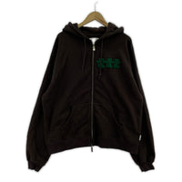 パーカー 2025SS Logo Zipup Hoodie　BROWN L ブラウン