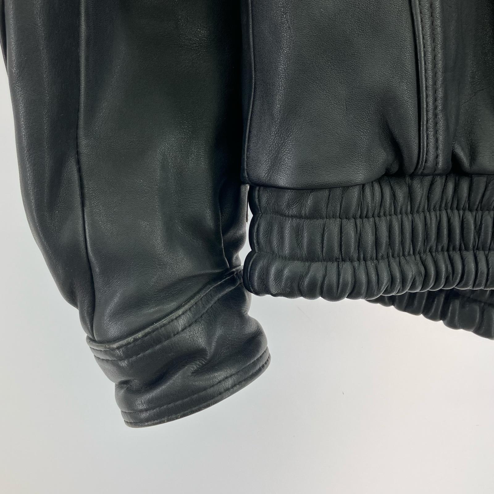 レザージャケット KADOYA K's LEATHER×AKIRA サイバージャック カプセルロゴ M ブラック