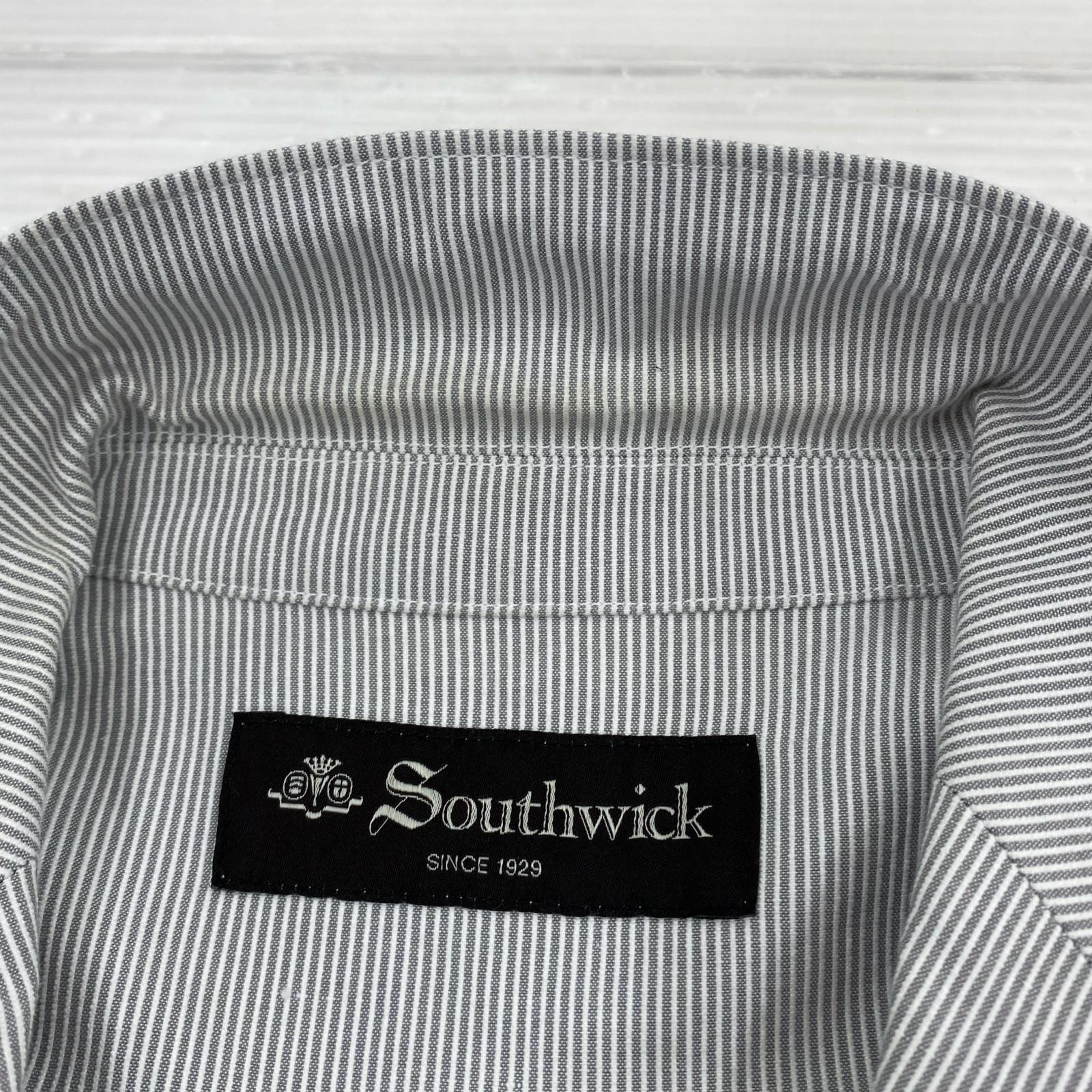 テーラードジャケット Southwick ダブル ストライプ (S) S グレー