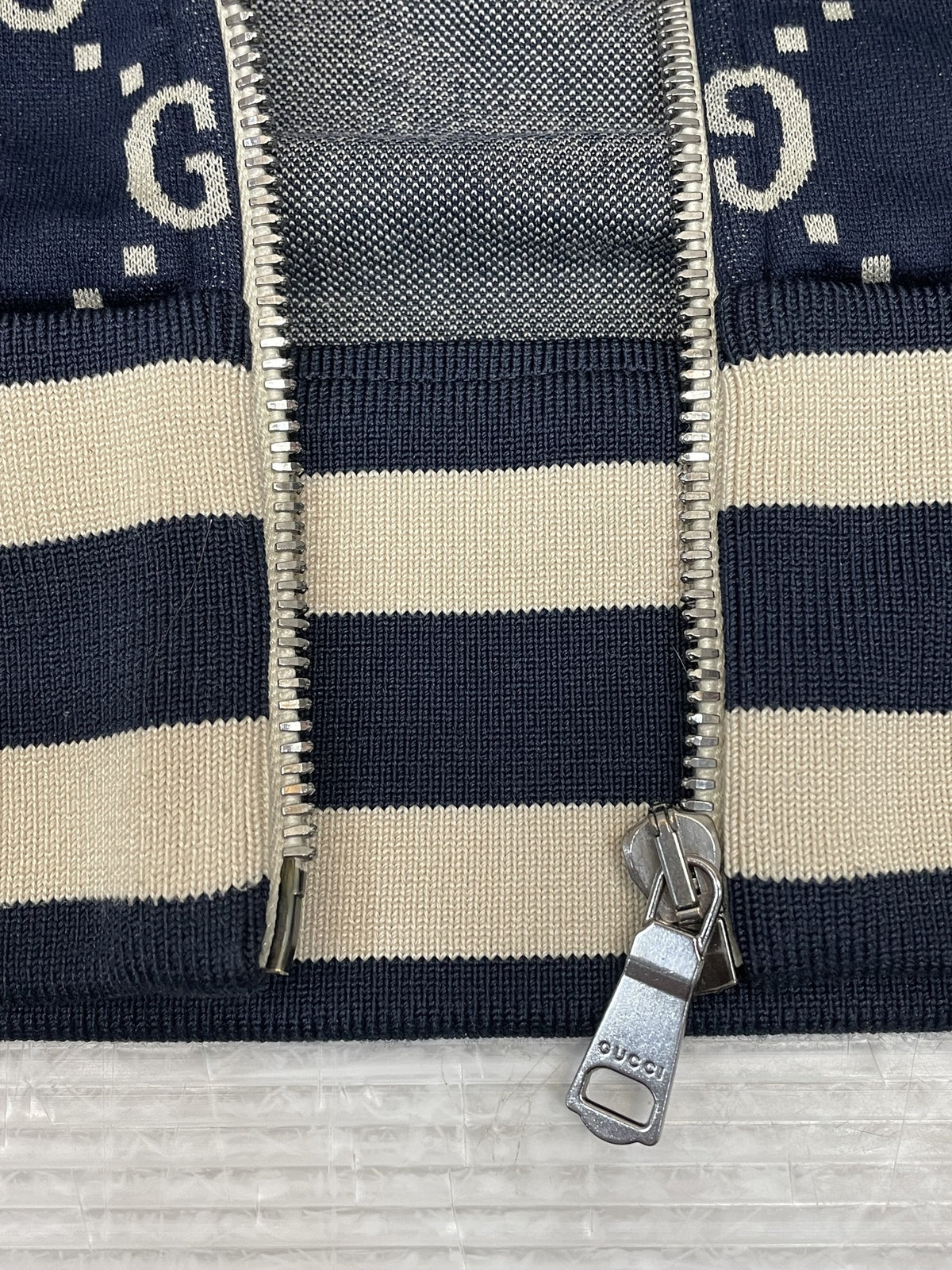 GUCCI 18AW GG JACQUARD COTTON JACKET トラックジャケット ネイビー