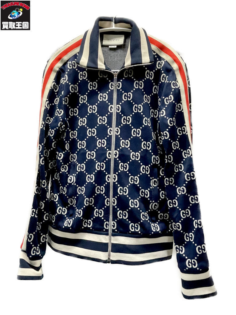 GUCCI 18AW GG JACQUARD COTTON JACKET トラックジャケット ネイビー