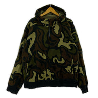スウェット カモフラ ハーフジップ フリース (M) M