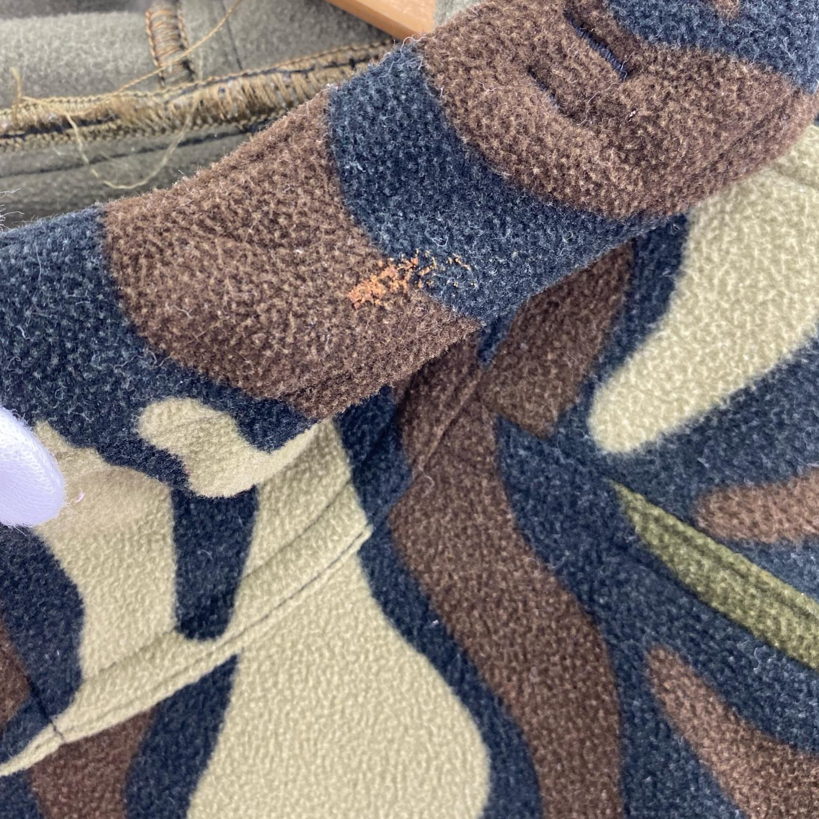 スウェット カモフラ ハーフジップ フリース (M) M