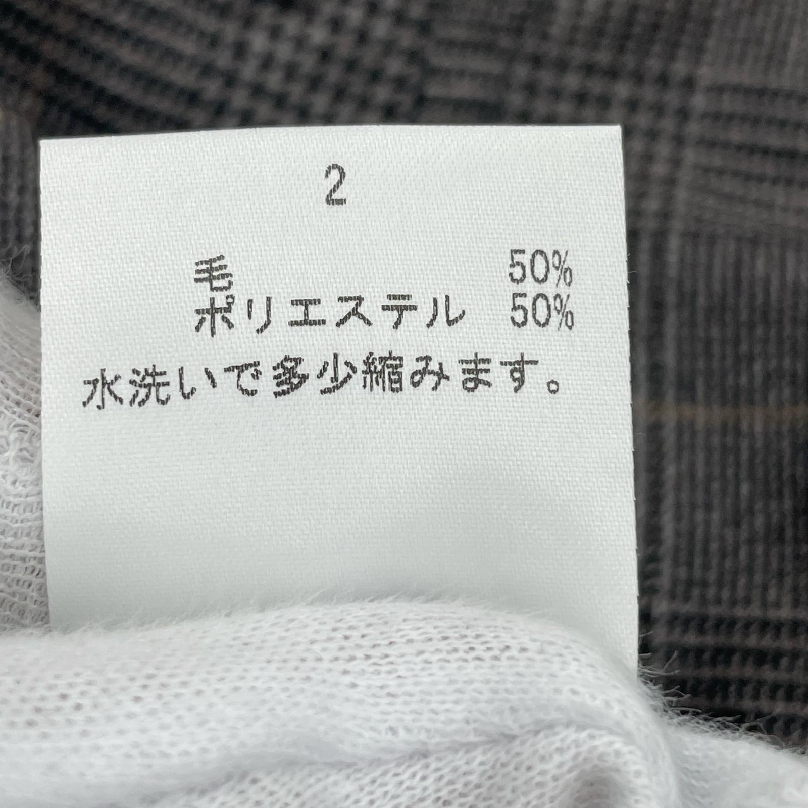 パンツ Saxony wool wide cropped pt/2/グレンチェック/24aw pt-2 2