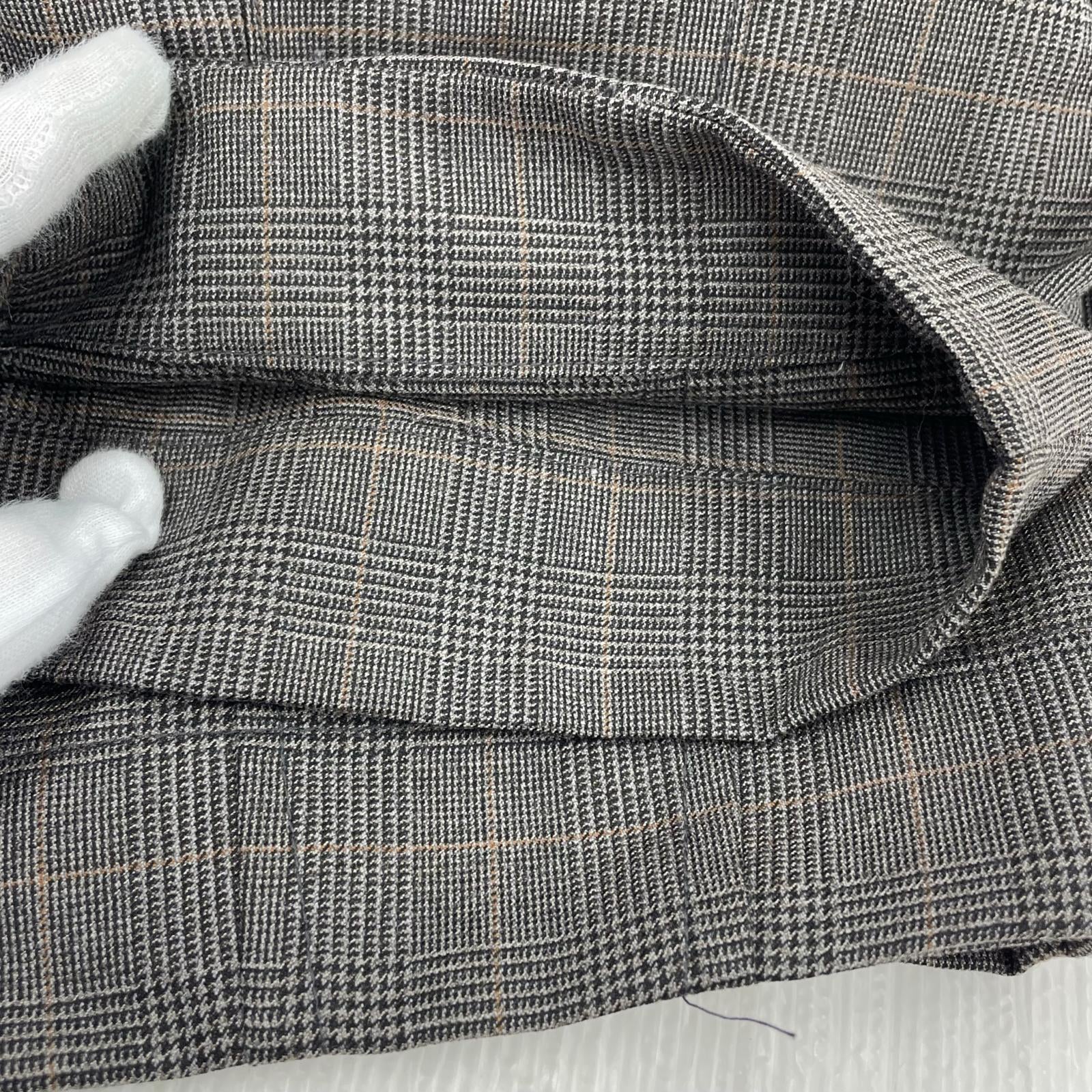 パンツ Saxony wool wide cropped pt/2/グレンチェック/24aw pt-2 2