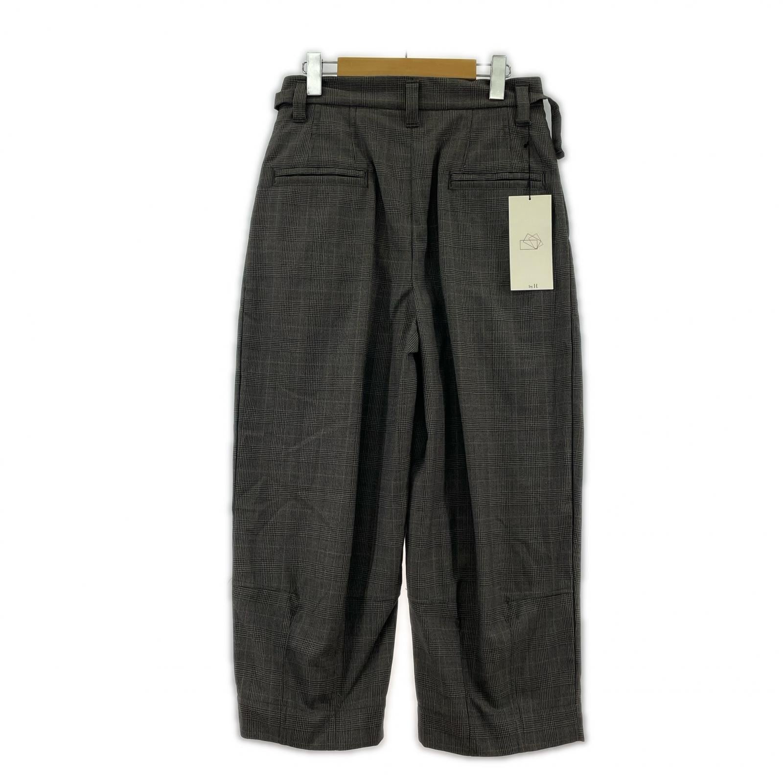 パンツ Saxony wool wide cropped pt/1/グレンチェック/24aw pt-2 1