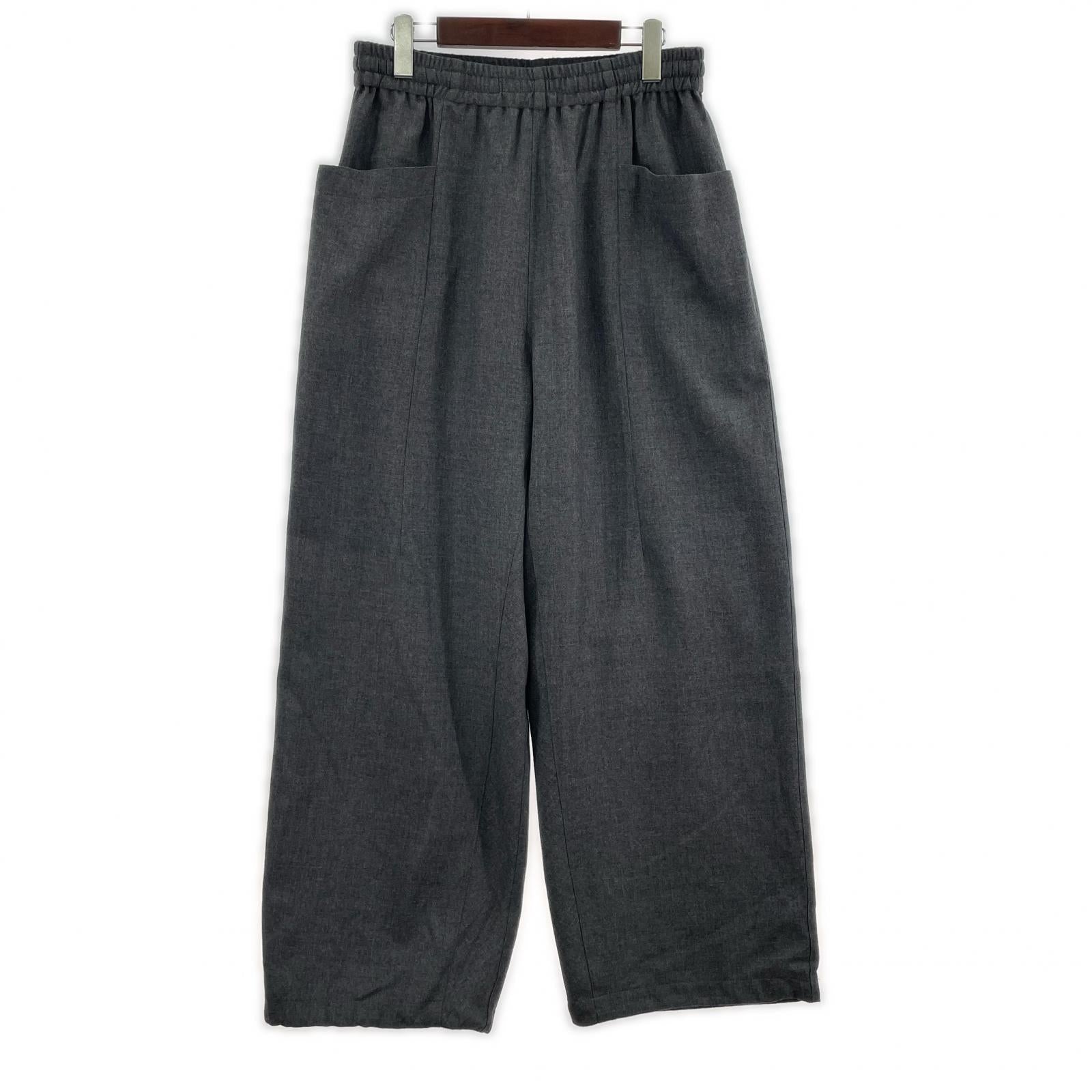 パンツ WIDE WOOL TROUSERS 2 GRAY 2 グレー