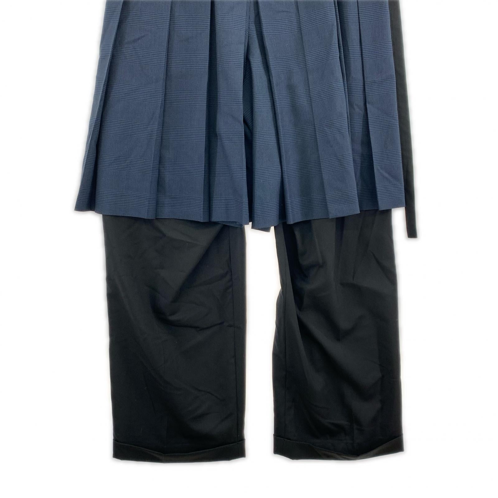 パンツ COGNOMEN 25AW PLEATED LAYRED PANTS WA-PT-M02 青 (L) L ブルー