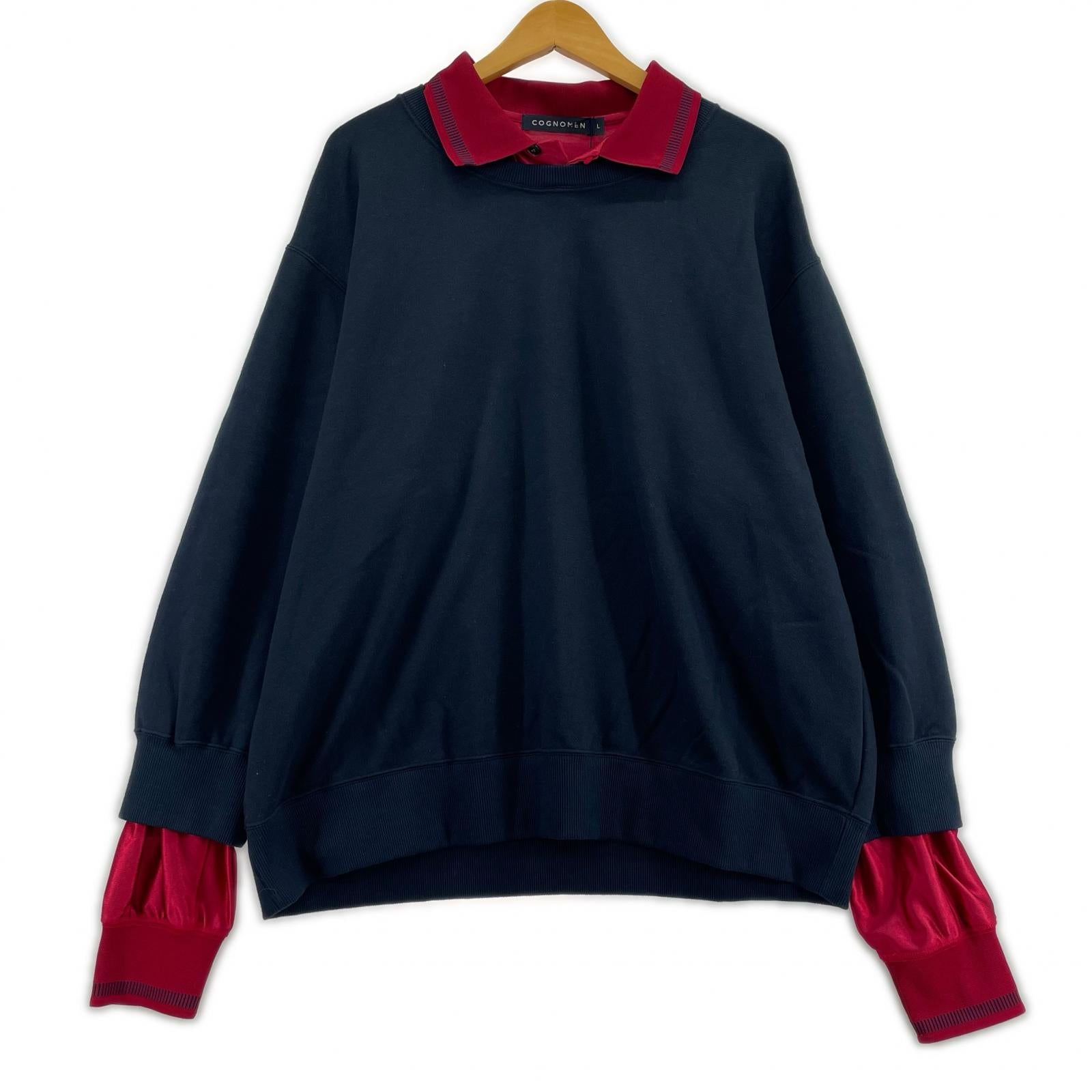 スウェット UNIFORM LAYERED SWEAT SHIRT (L) L ネイビー