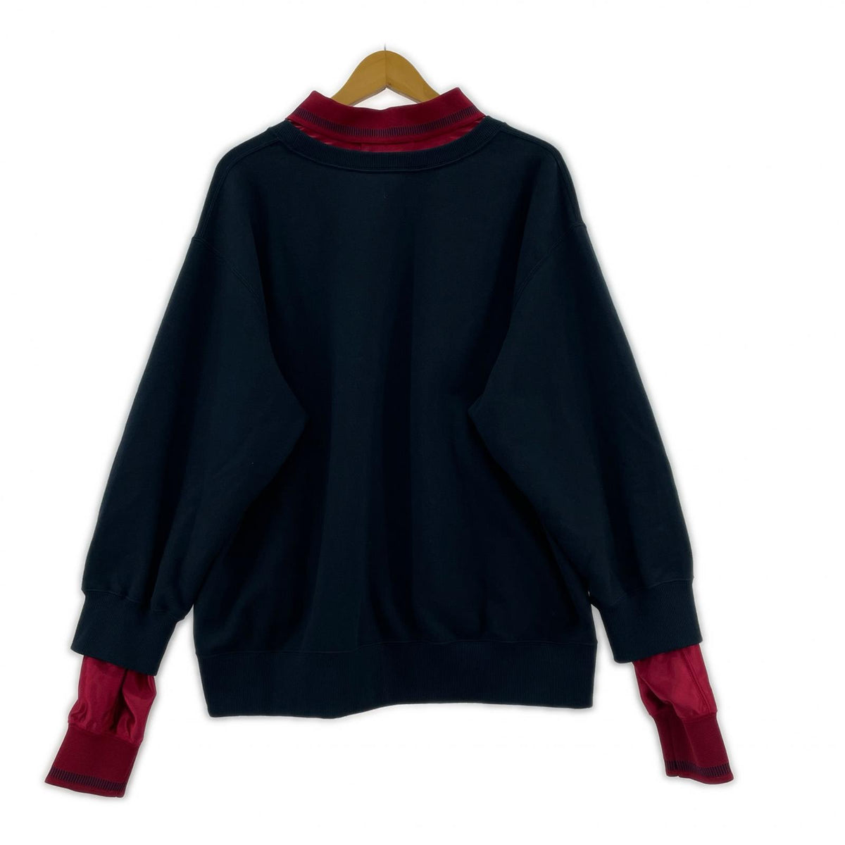 スウェット UNIFORM LAYERED SWAET SHIRT 紺 (M) M ネイビー
